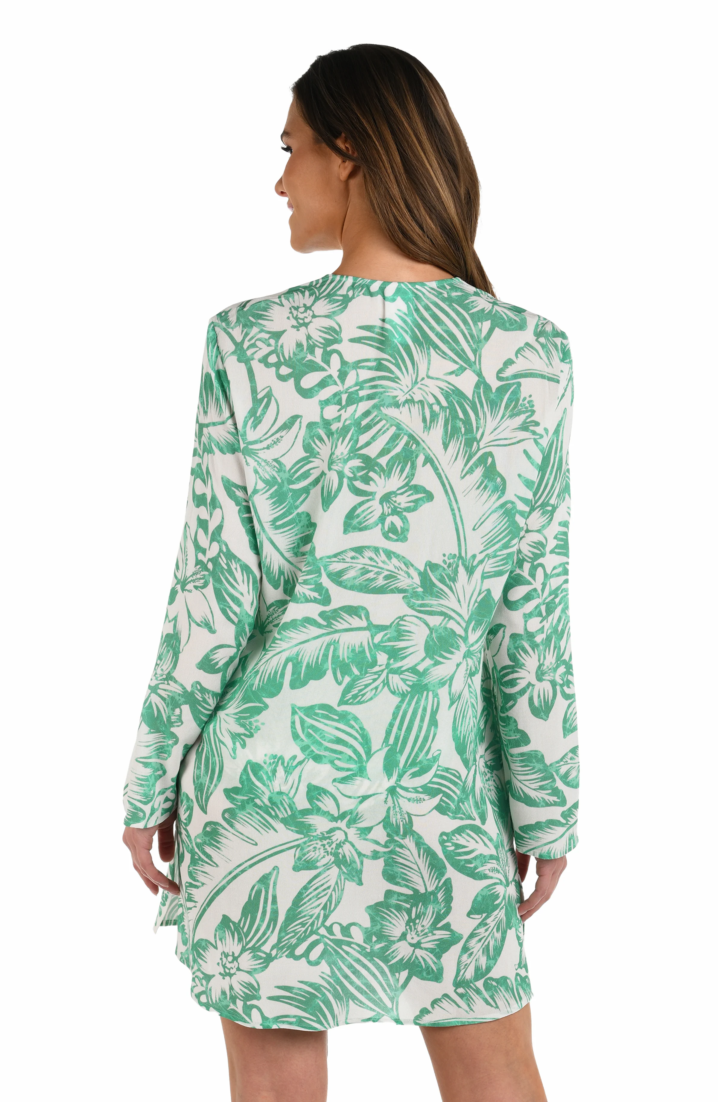 Batiki Balinese Lace Up V-Neck Tunic Cover Up - Image 3