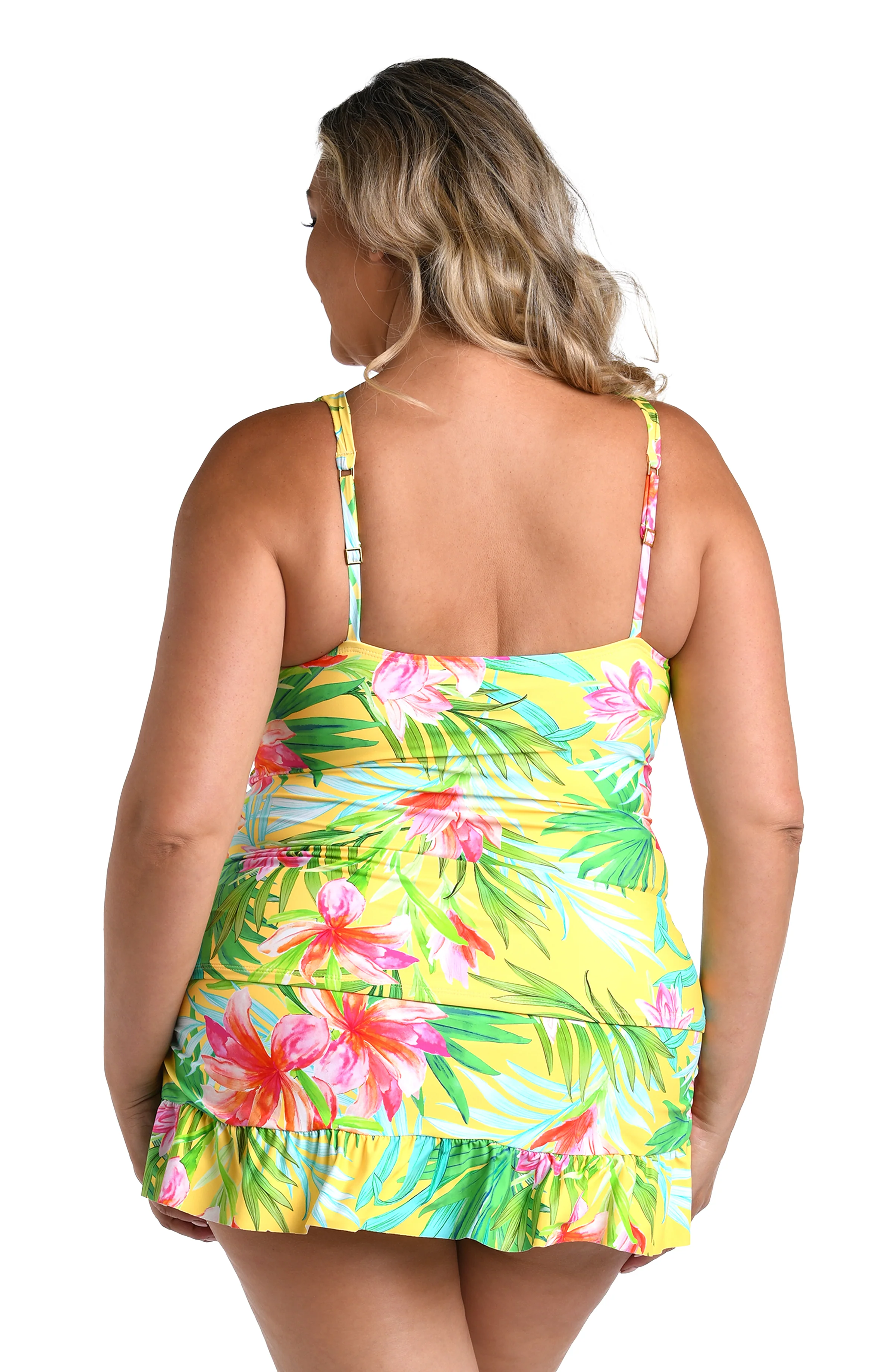 Calypso Bloom Over The Shoulder Tankini Top - FINAL SALE - Image 4