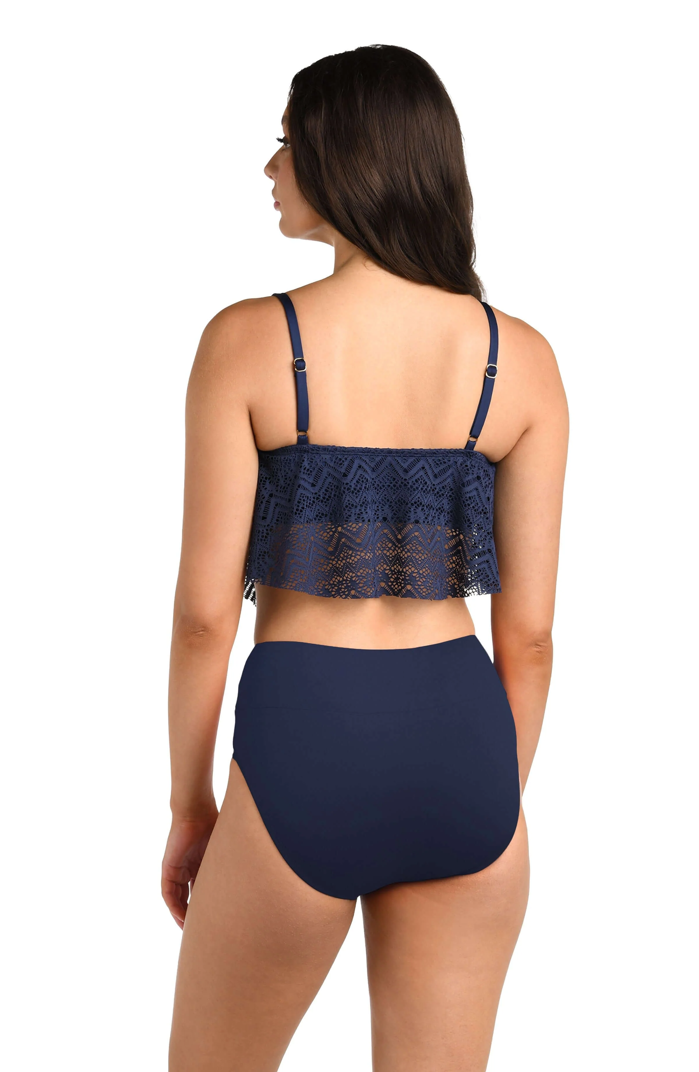 24th & Ocean Cecily Crochet Handkerchief Flounce Midkini Top - FINAL SALE - Image 2