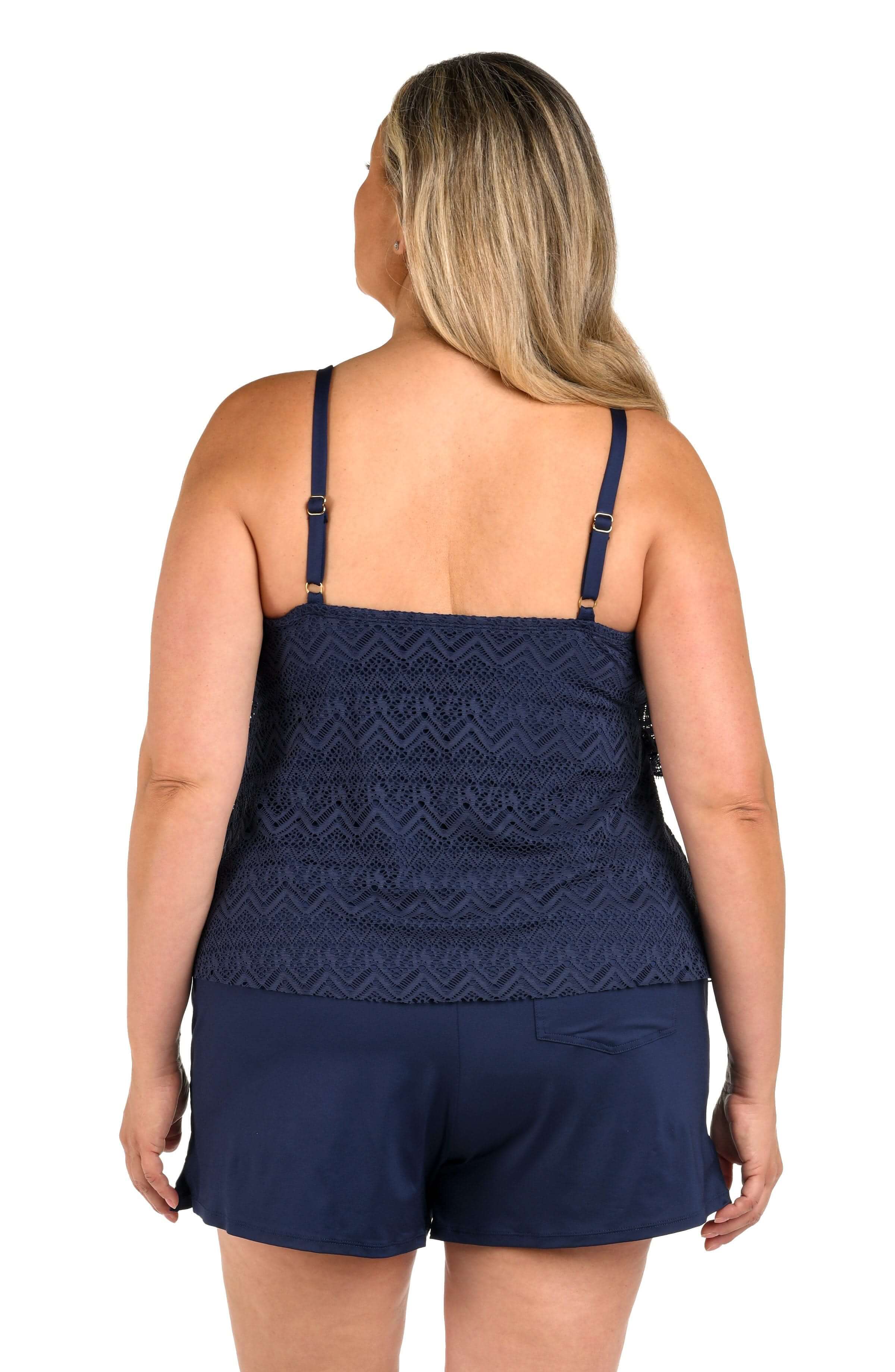 24th & Ocean Cecily Crochet Two Tiered Tankini Top - FINAL SALE - Image 4