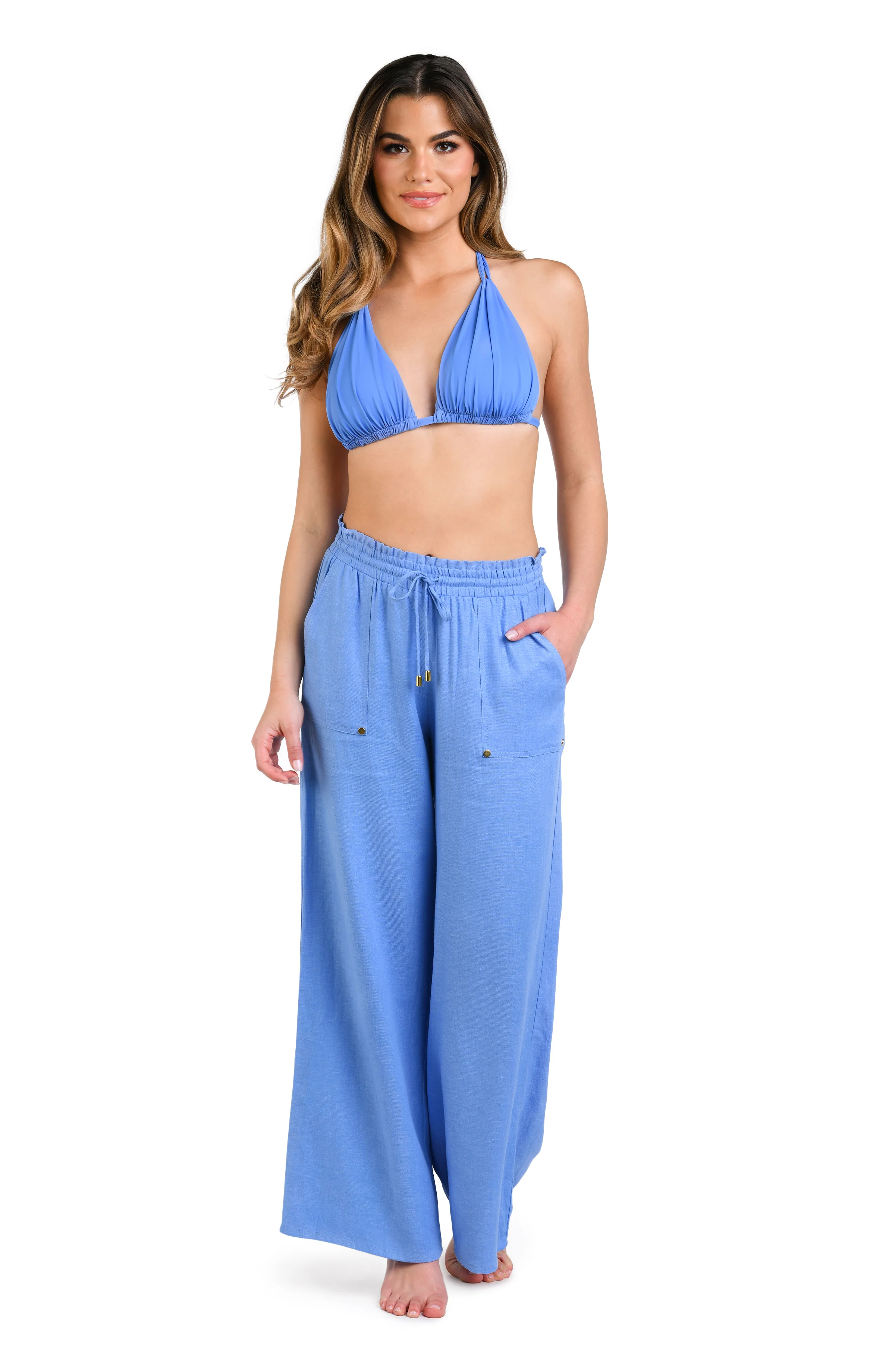 Delphine Coast Beach Pant - Chambray - FINAL SALE - Image 2
