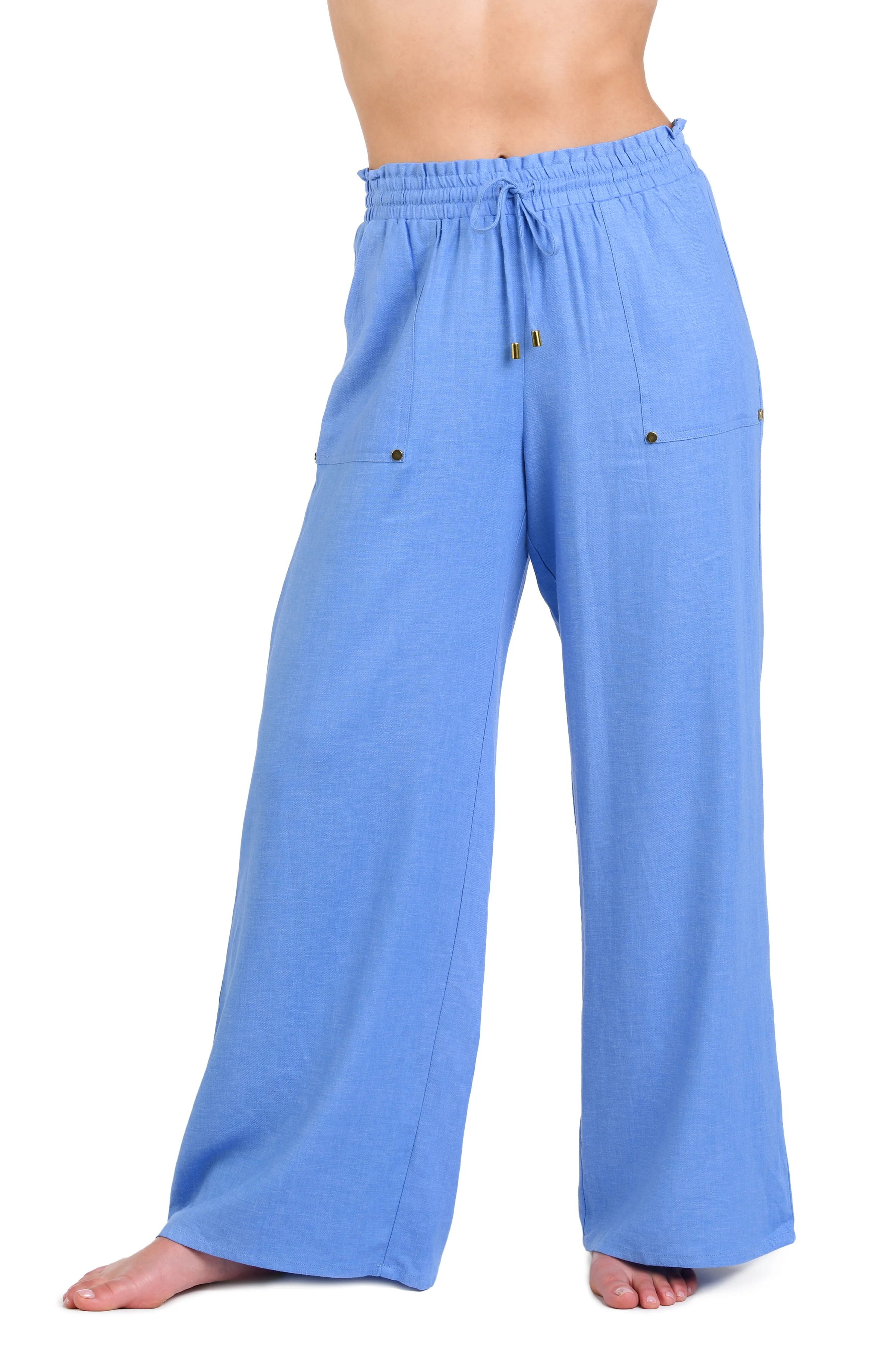 Delphine Coast Beach Pant - Chambray - FINAL SALE - Image 4