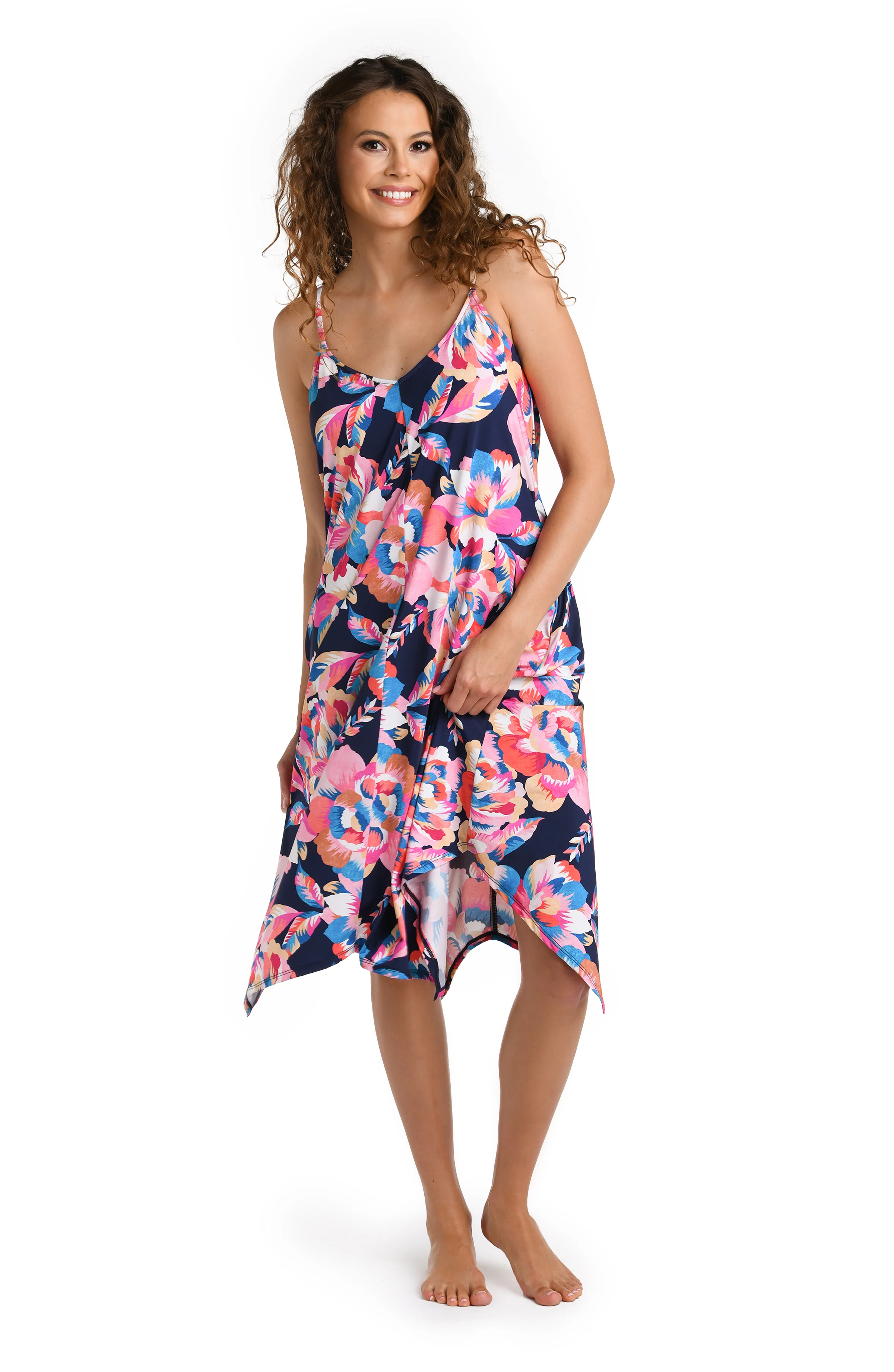 Denim Bouquet Scarf Hem Dress Cover Up - FINAL SALE - Image 4