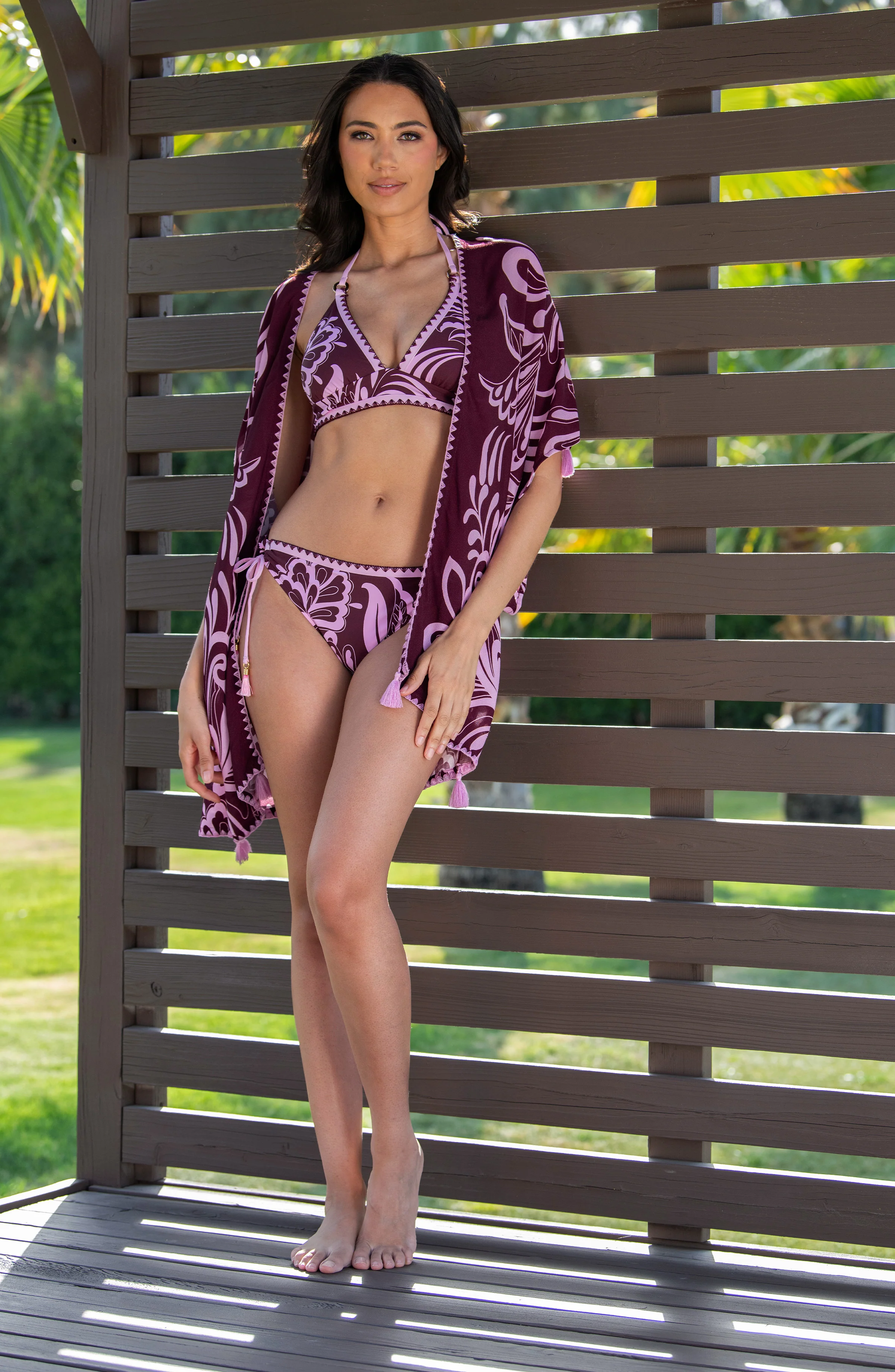 Fiji Flora Banded Halter Triangle Top - Image 6