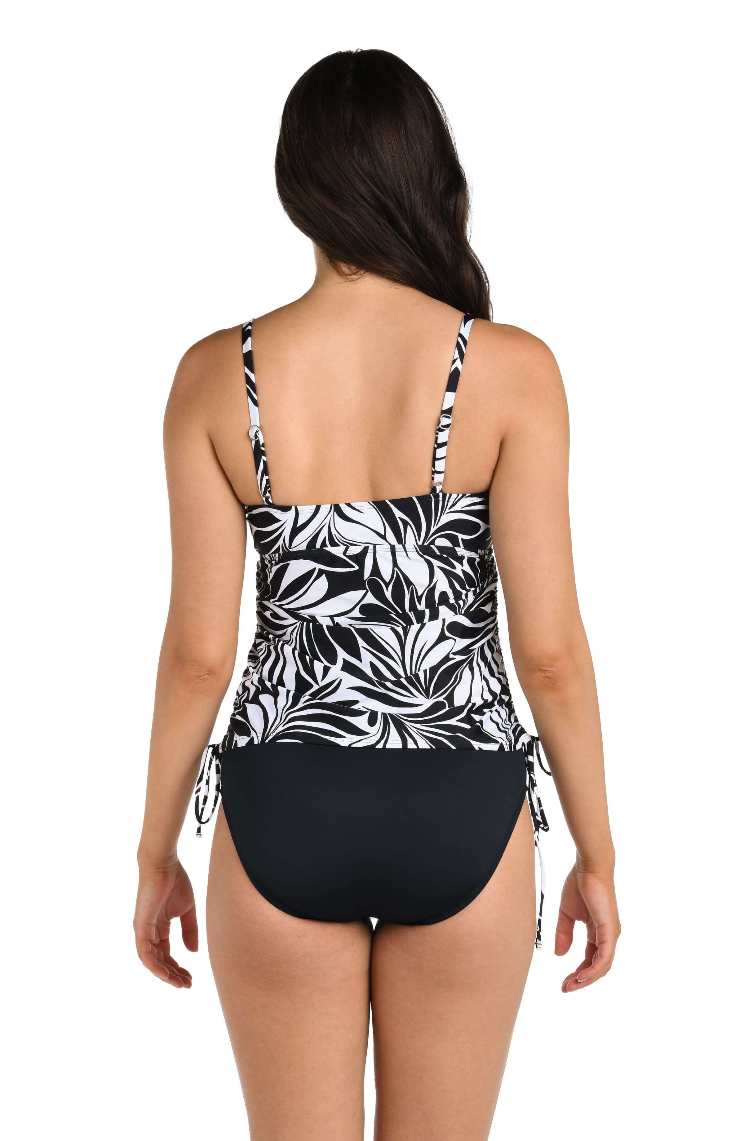 24th & Ocean Floating Palms Side Shirred Tankini Top - FINAL SALE - Image 2