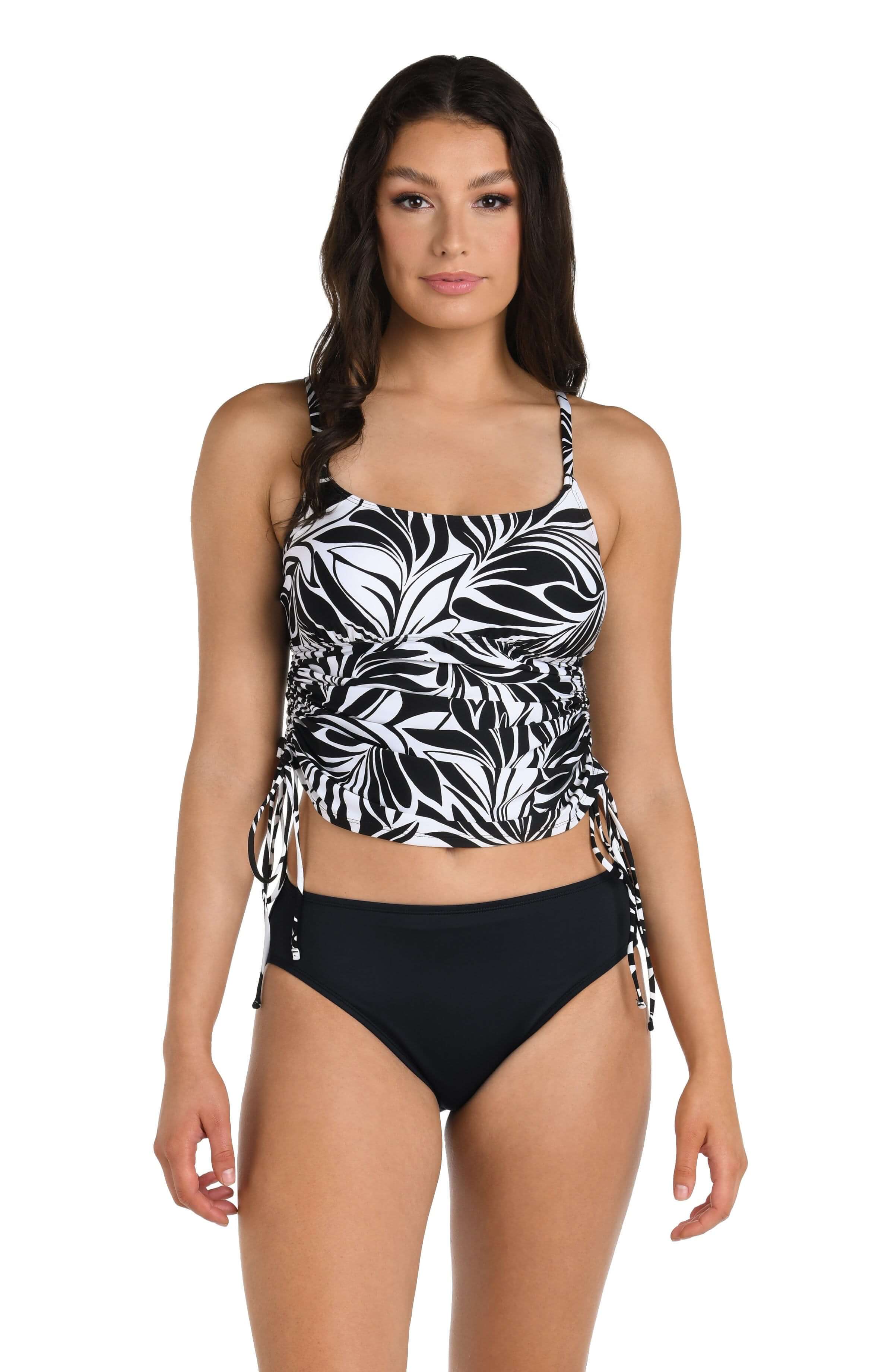 24th & Ocean Floating Palms Side Shirred Tankini Top - FINAL SALE - Image 3
