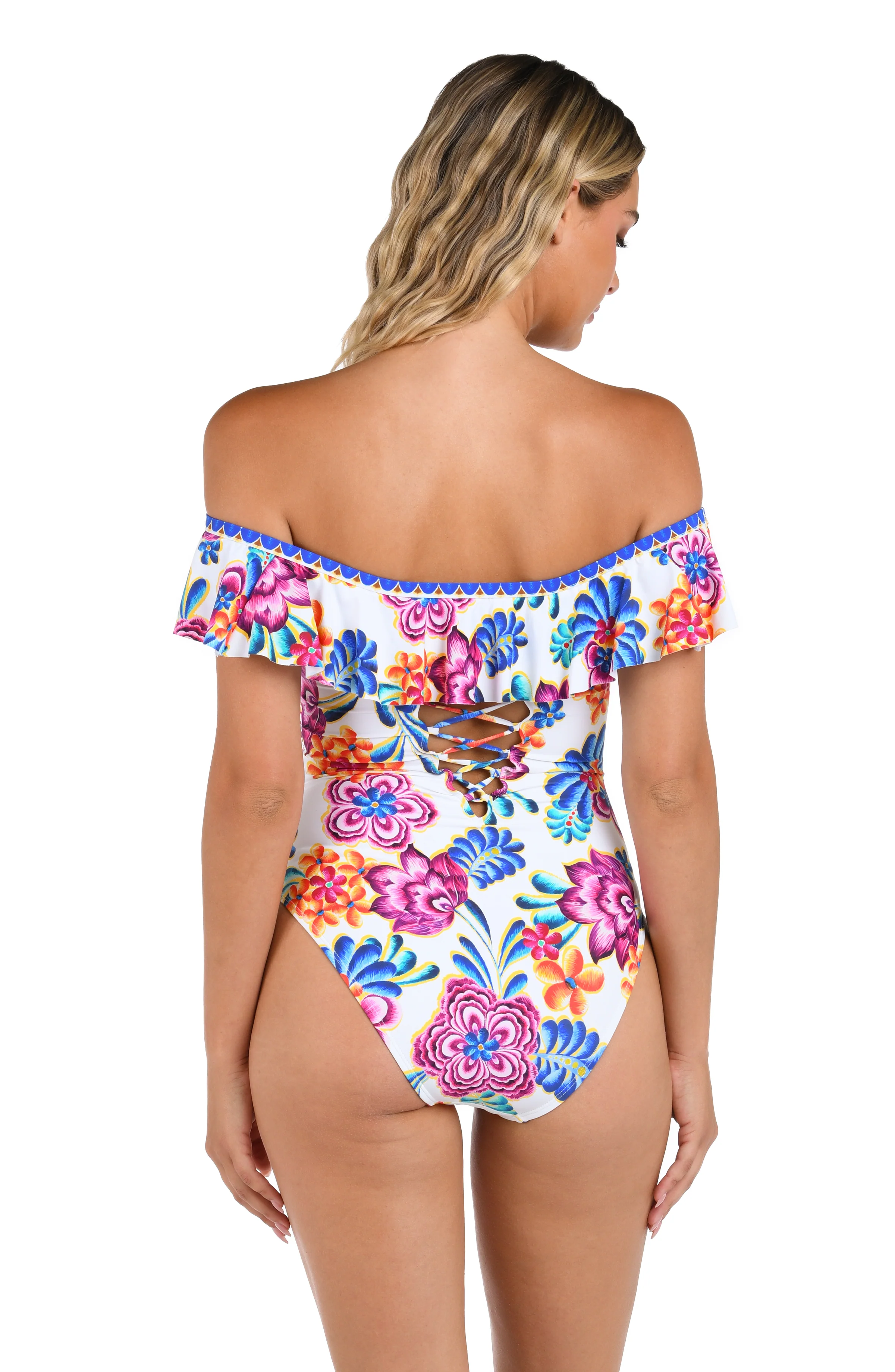 Flor De Paradiso Off Shoulder Ruffle One Piece - FINAL SALE - Image 3