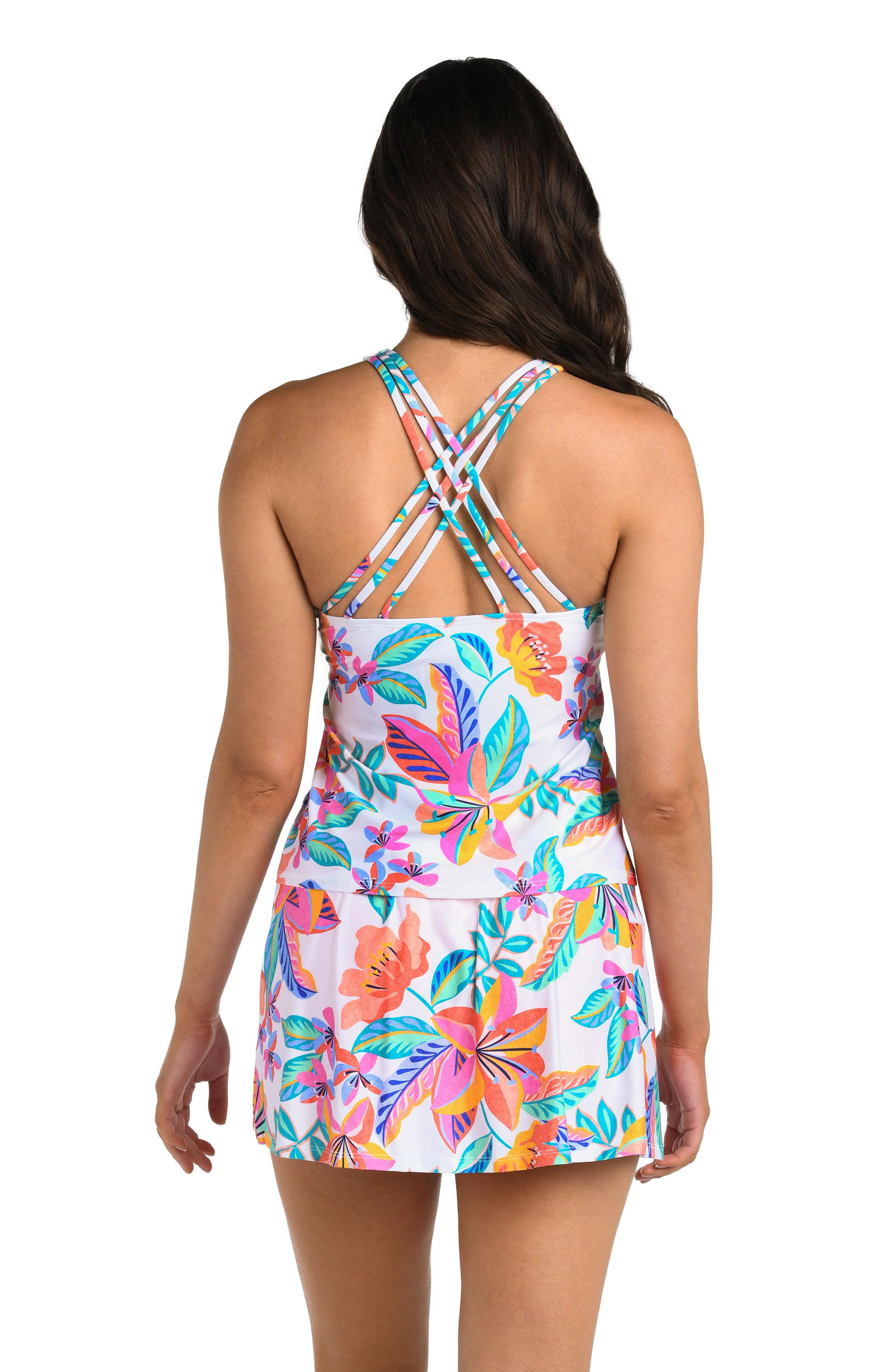 24th & Ocean Francesca Tropical Underwire Crossback Tankini Top - FINAL SALE - Image 4