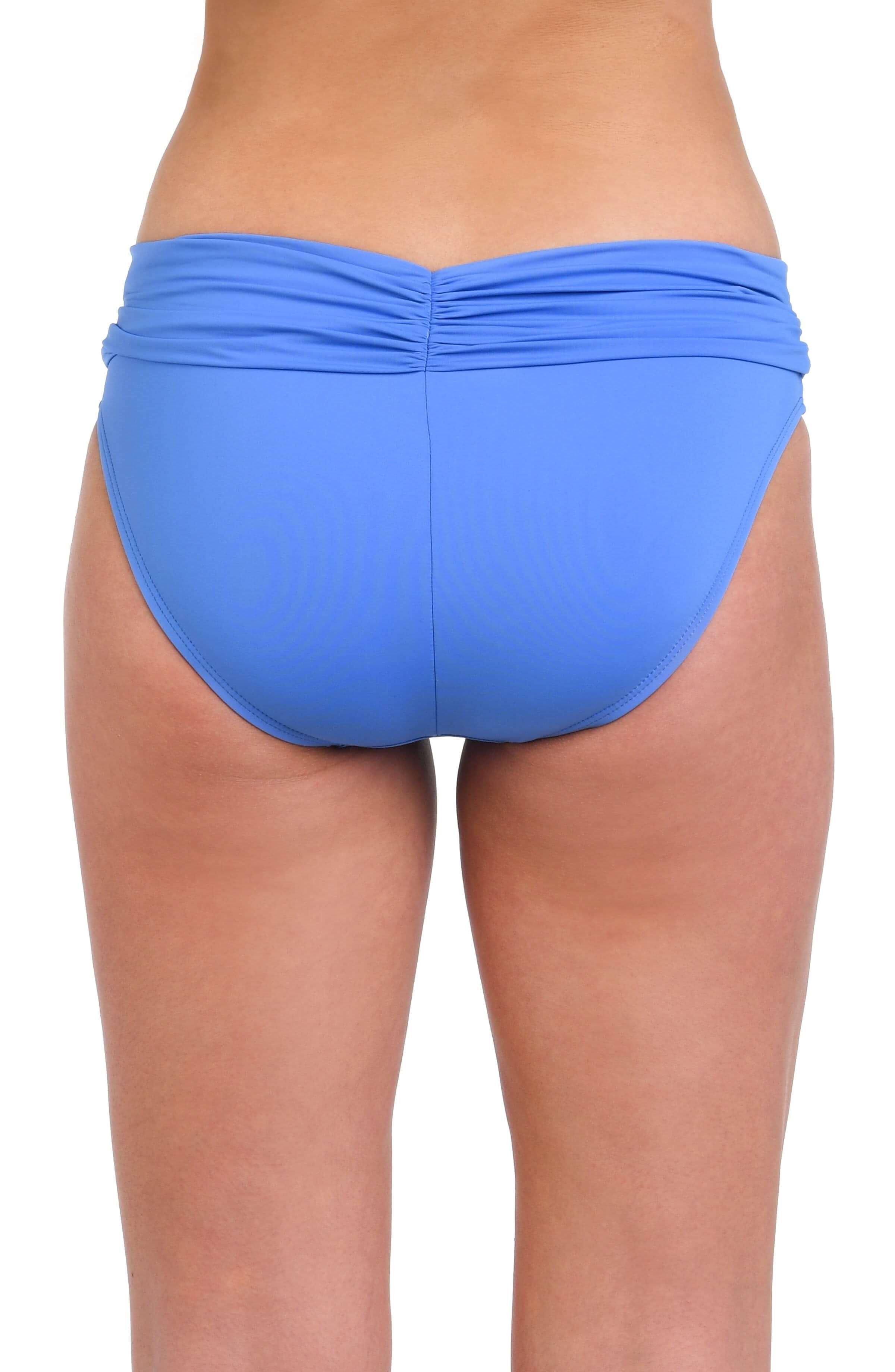 Island Goddess Shirred Band Hipster Bottom - Chambray - Image 2