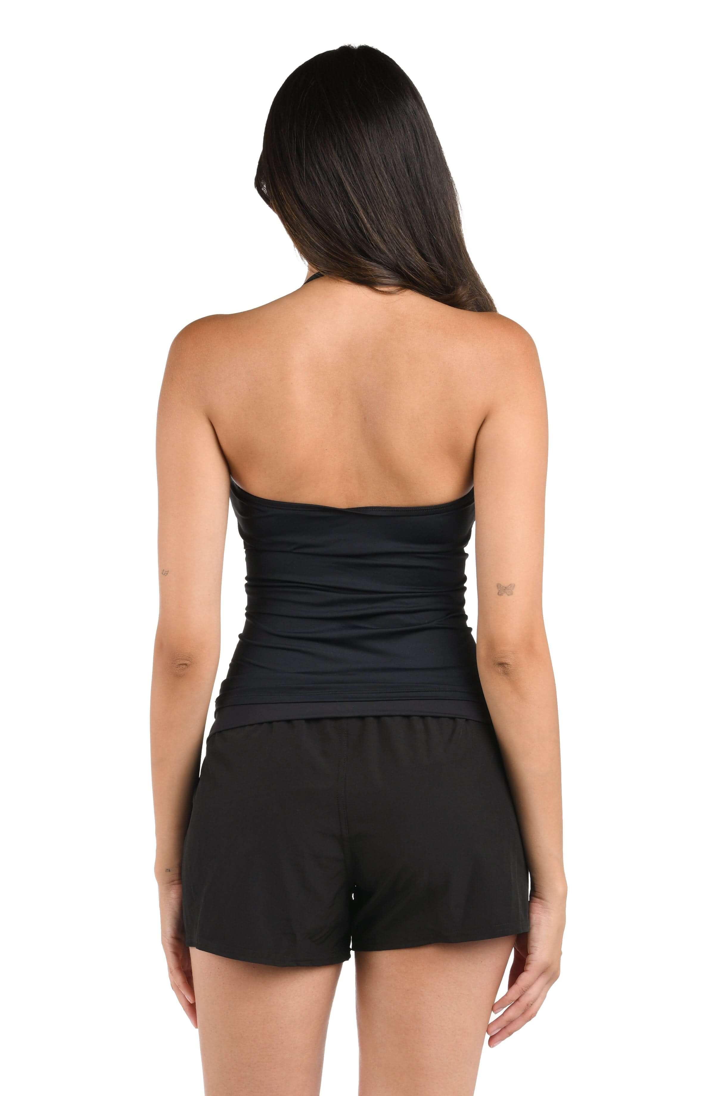 Island Goddess Foldover 3" Inseam Board Short - Black - FINAL SALE - Image 4