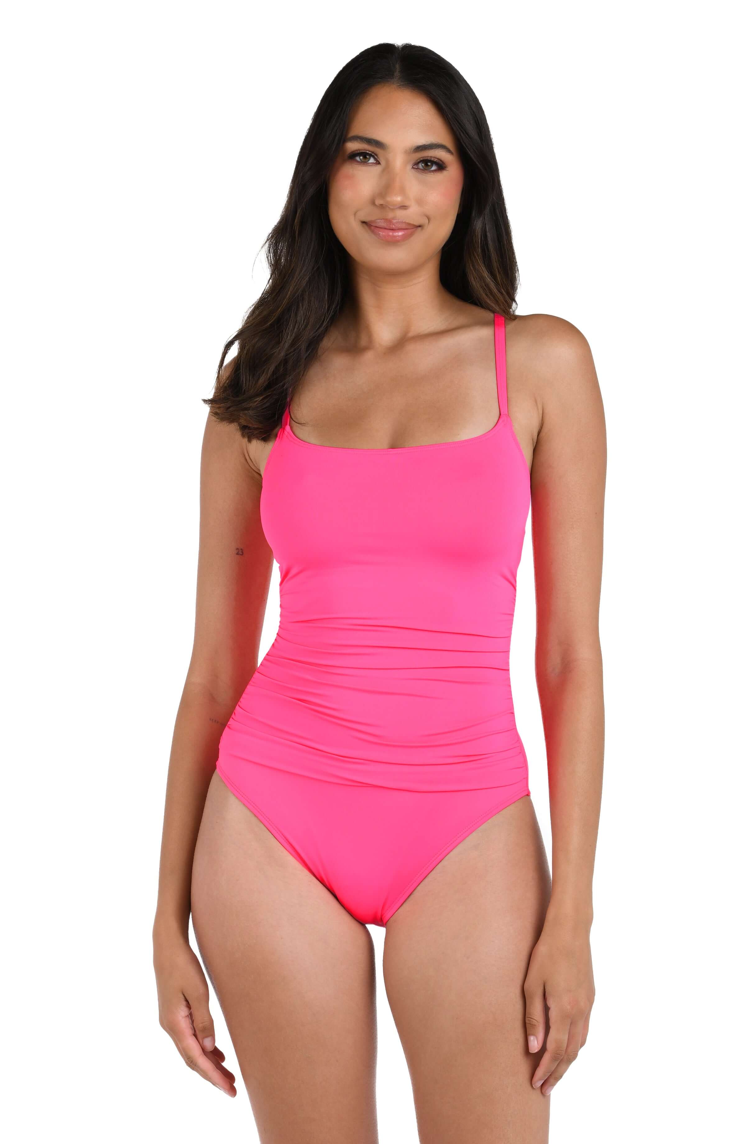 Island Goddess Lingerie One Piece - Bright Pink - Image 2