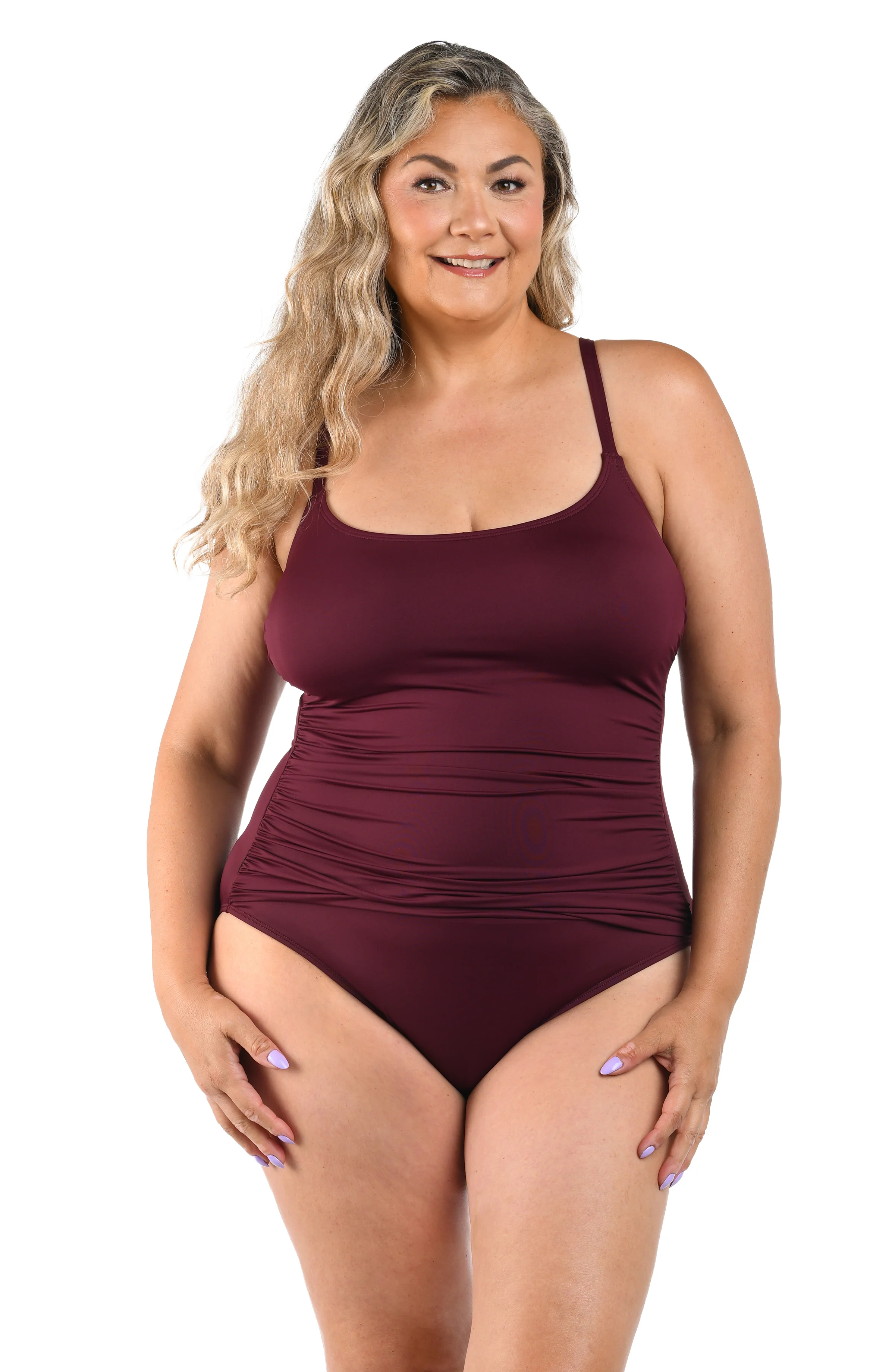 Island Goddess Lingerie One Piece - Dark Cherry - Image 4