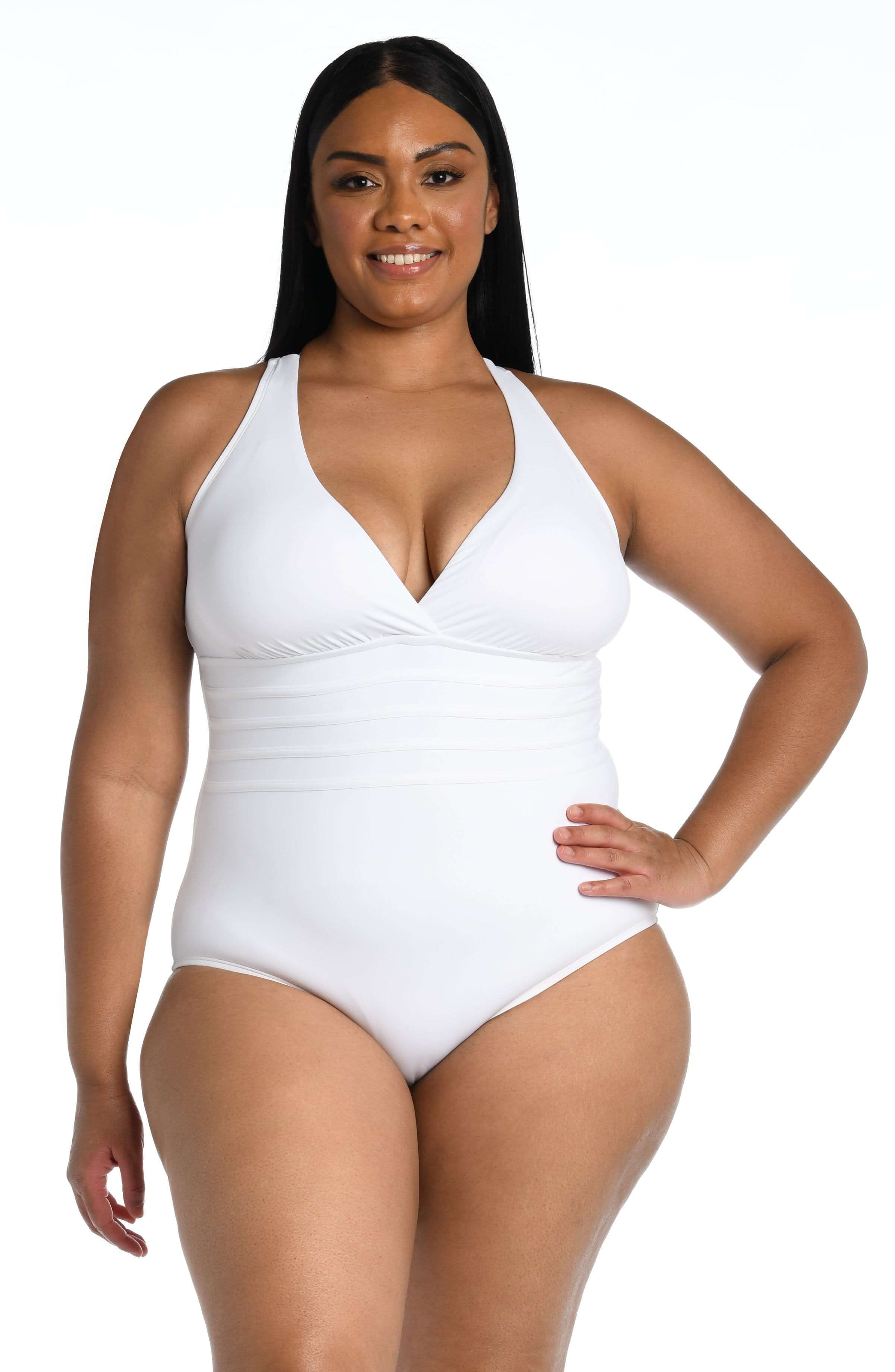 Island Goddess Multi-Strap Cross-Back One Piece - White - Image 3