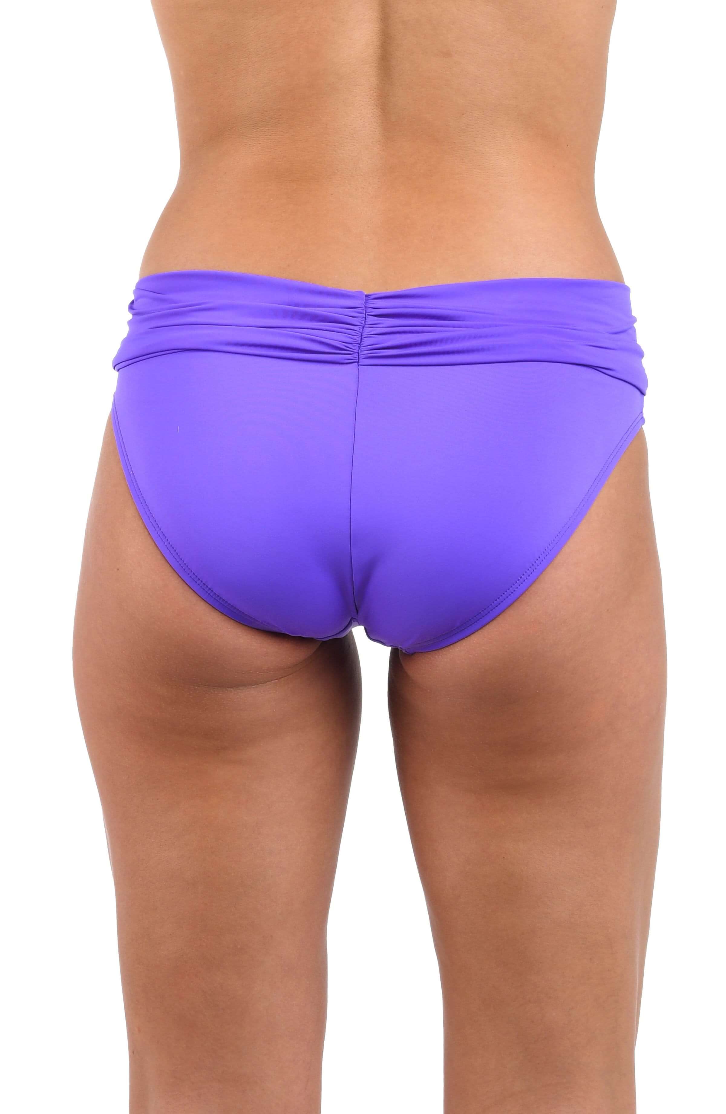Island Goddess Ruched Band Hipster Bottom - Ultraviolet - Image 2