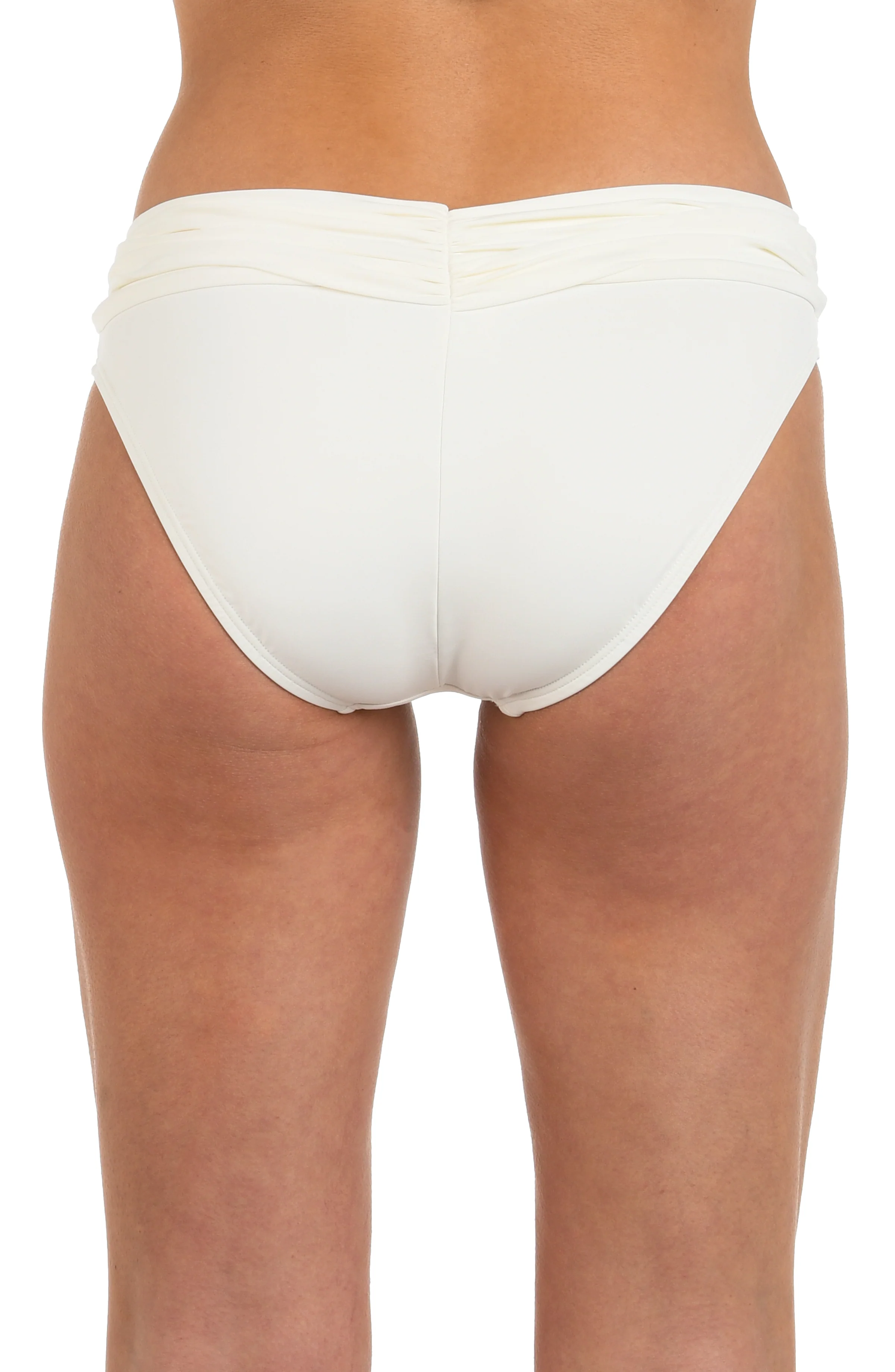 Island Goddess Ruched Band Hipster Bottom - Ivory - Image 2
