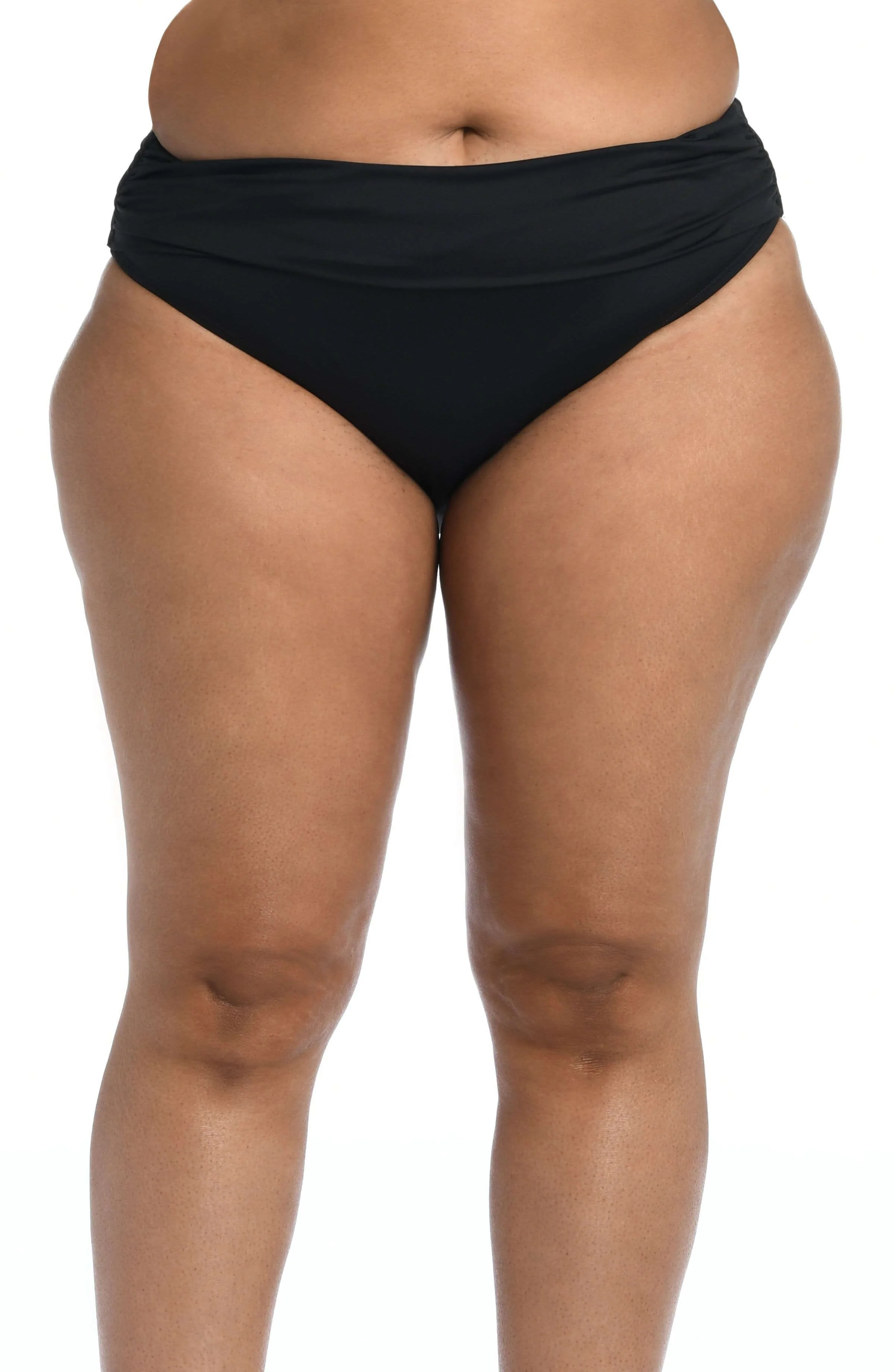 Island Goddess Shirred Band Hipster Bottom - Black - Image 5