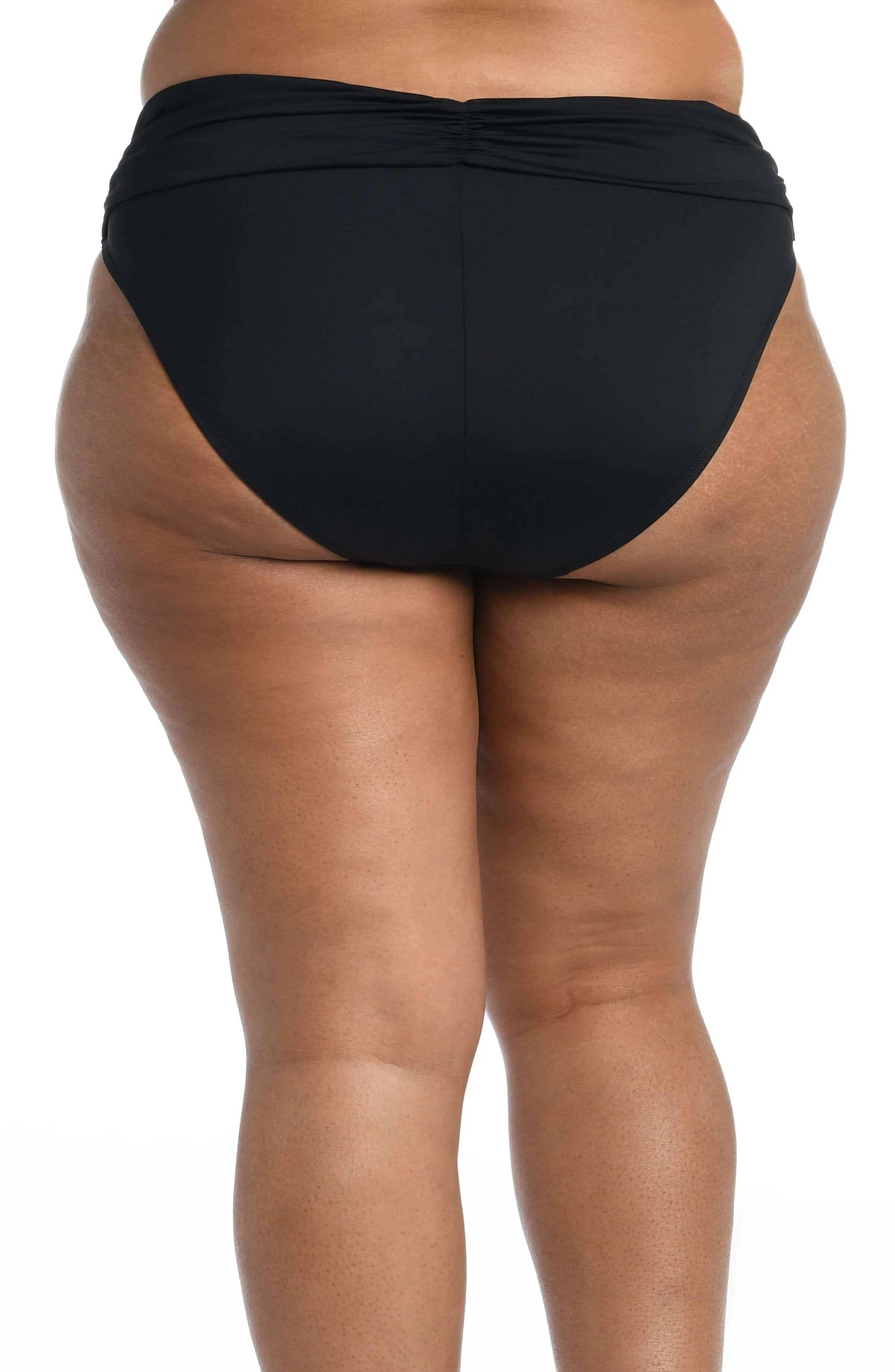 Island Goddess Shirred Band Hipster Bottom - Black - Image 6