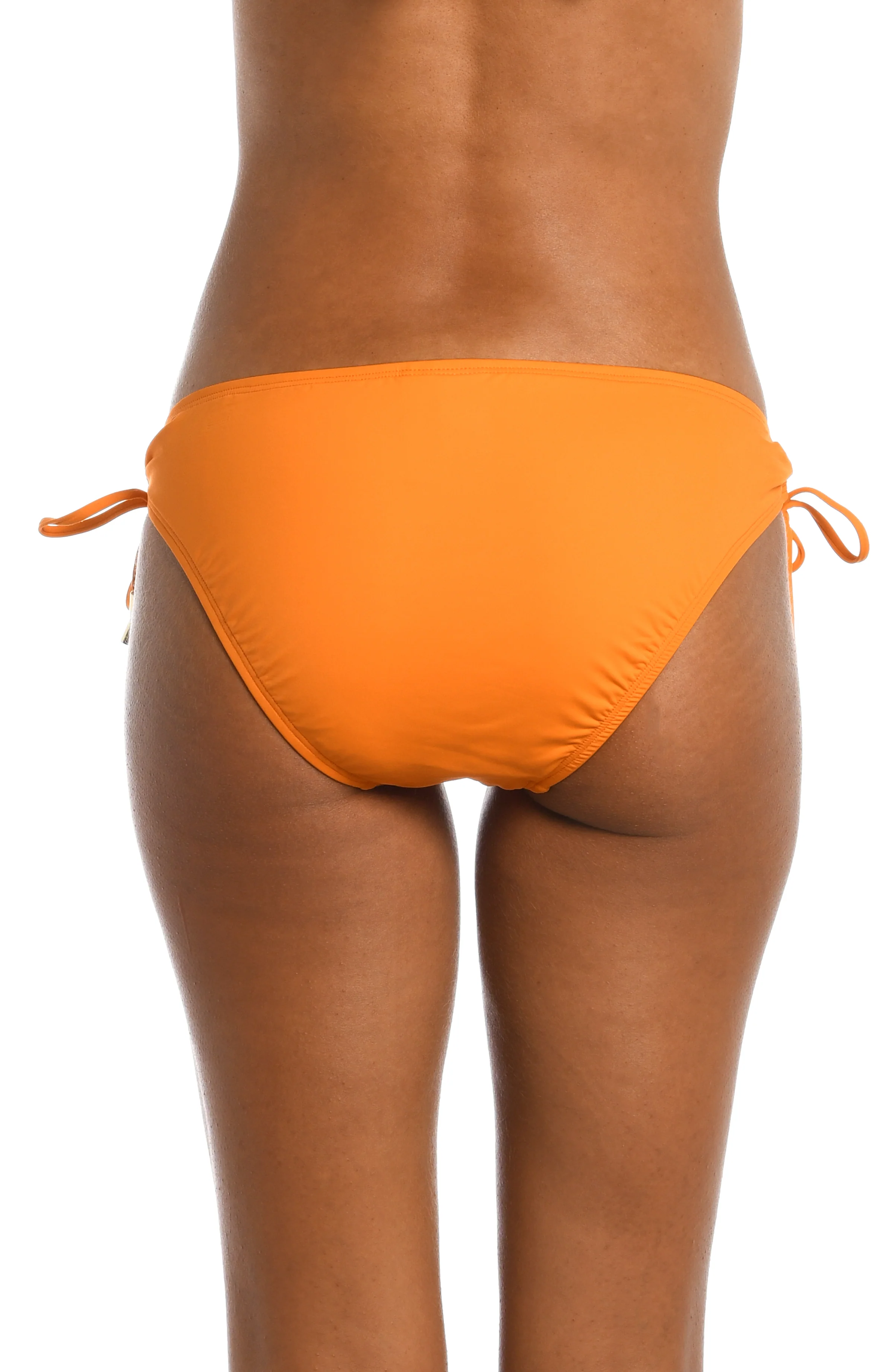 Island Goddess Side Tie Hipster Bottom - Tangerine - FINAL SALE - Image 2