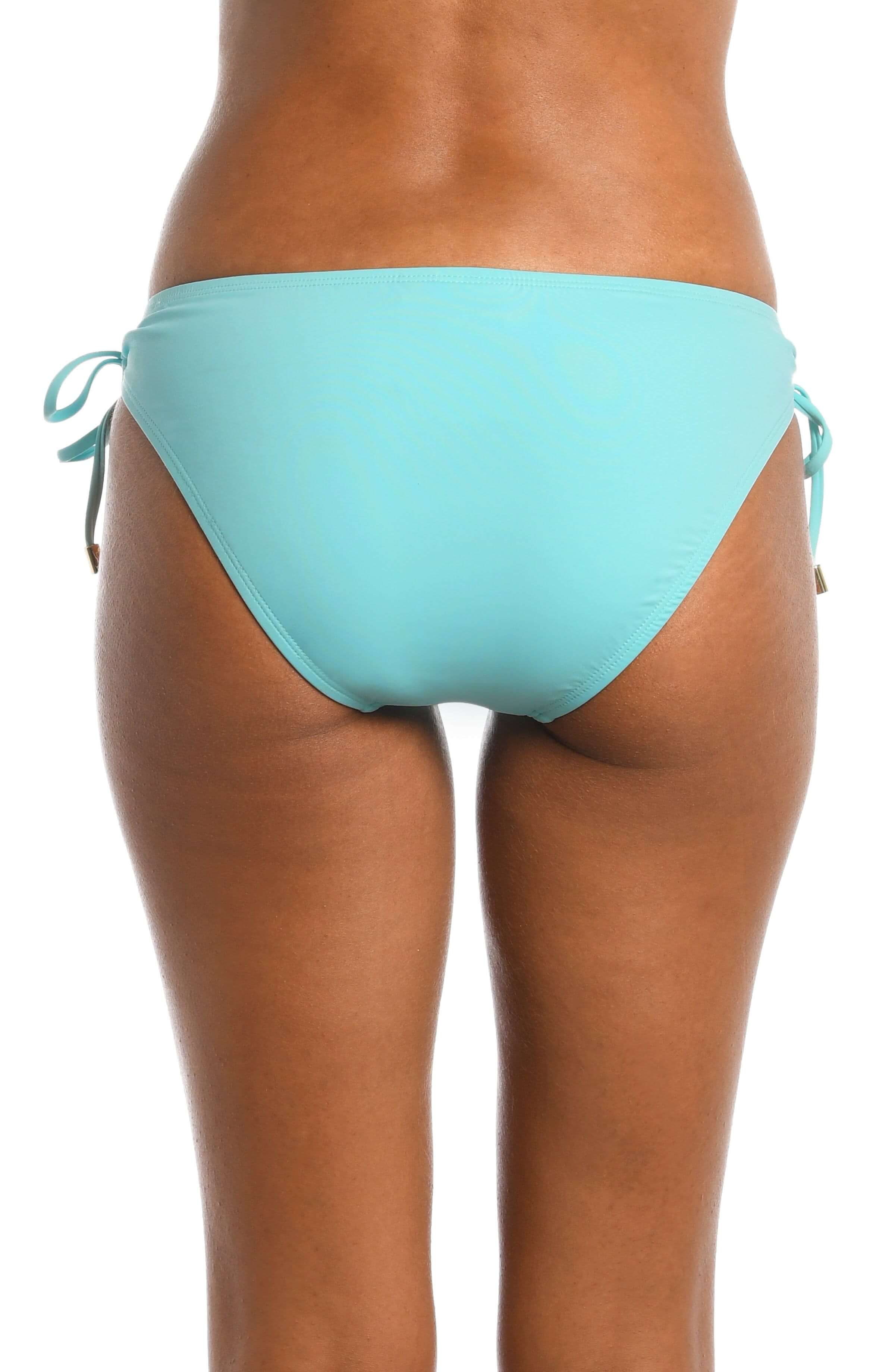 Island Goddess Side Tie Hipster Bottom - Ice Blue - FINAL SALE - Image 2