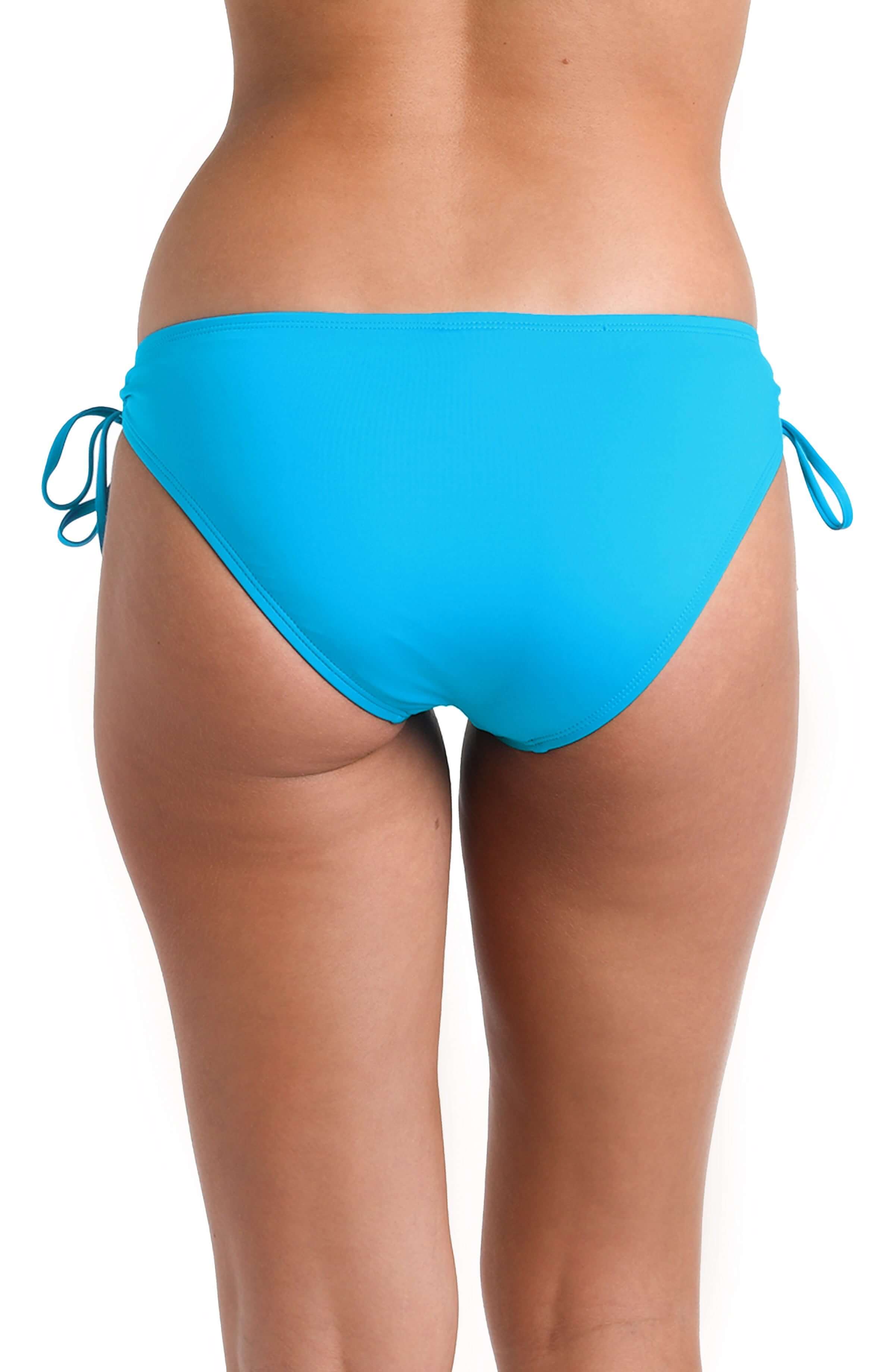 Island Goddess Side Tie Hipster Bottom - Lagoon - FINAL SALE - Image 2