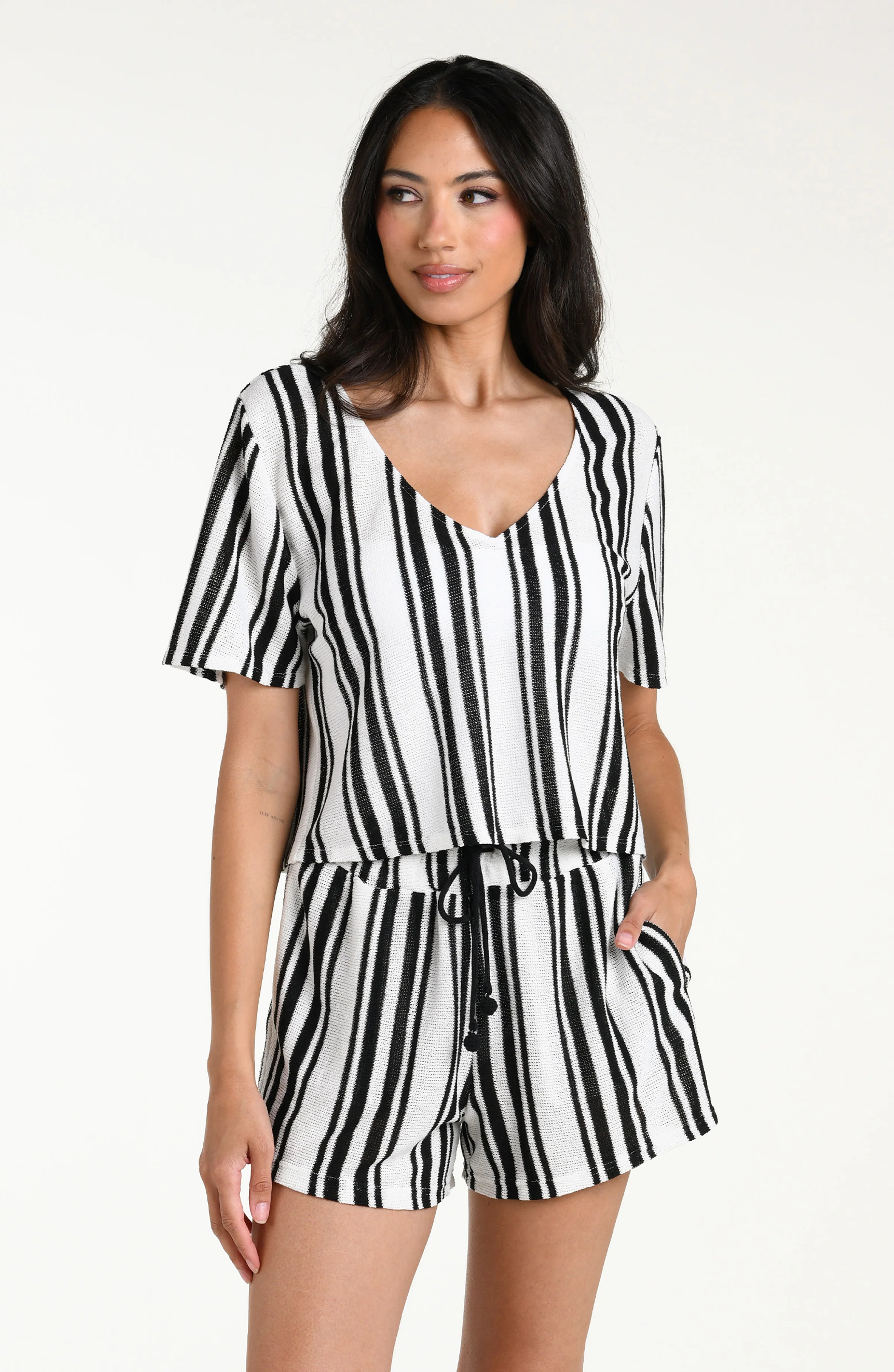 Boardwalk Stripe Short Sleeve Top - Image 2