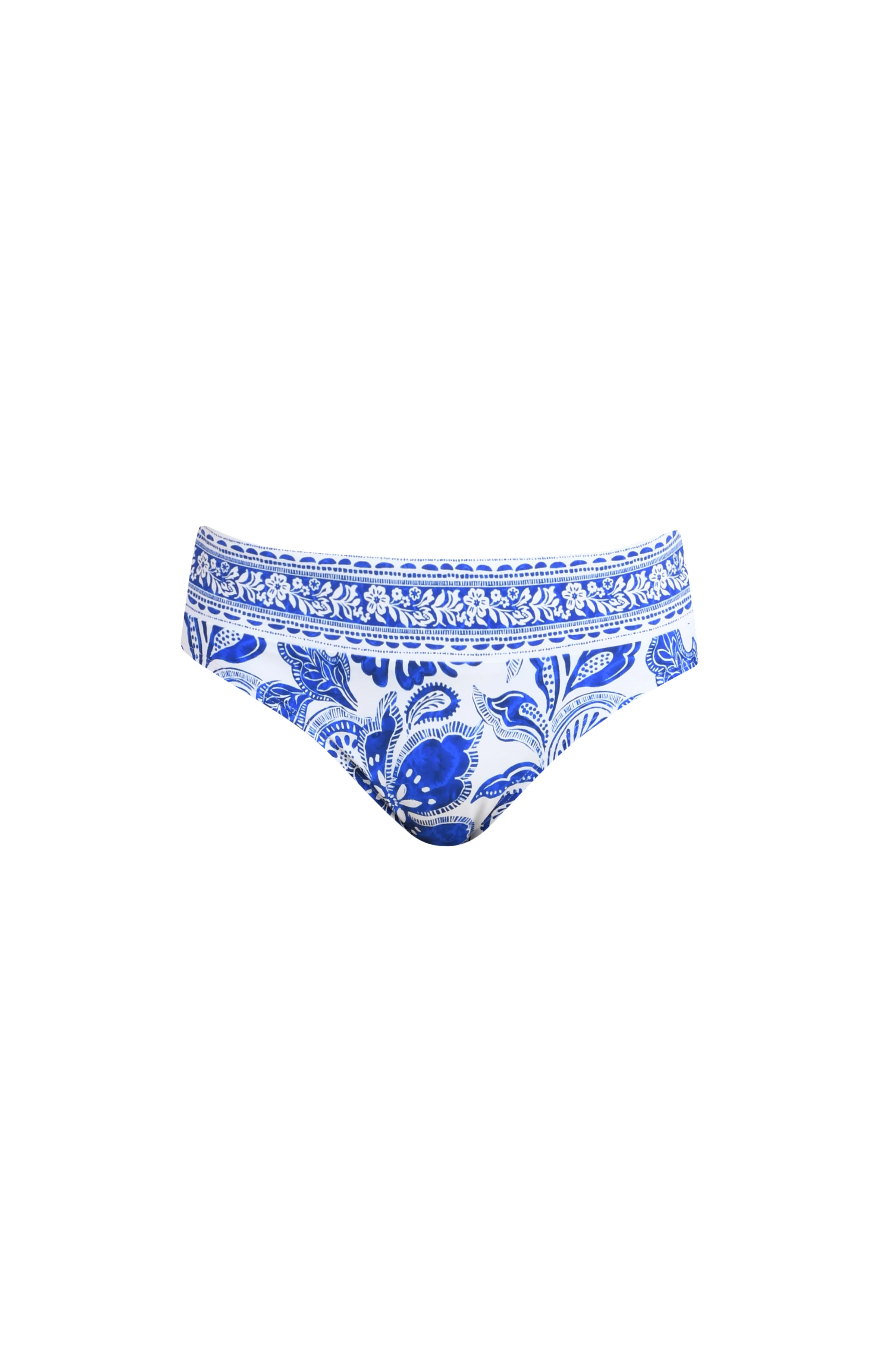 Botanical Brocade Mid-Waist Bottom - Lapis - Image 5
