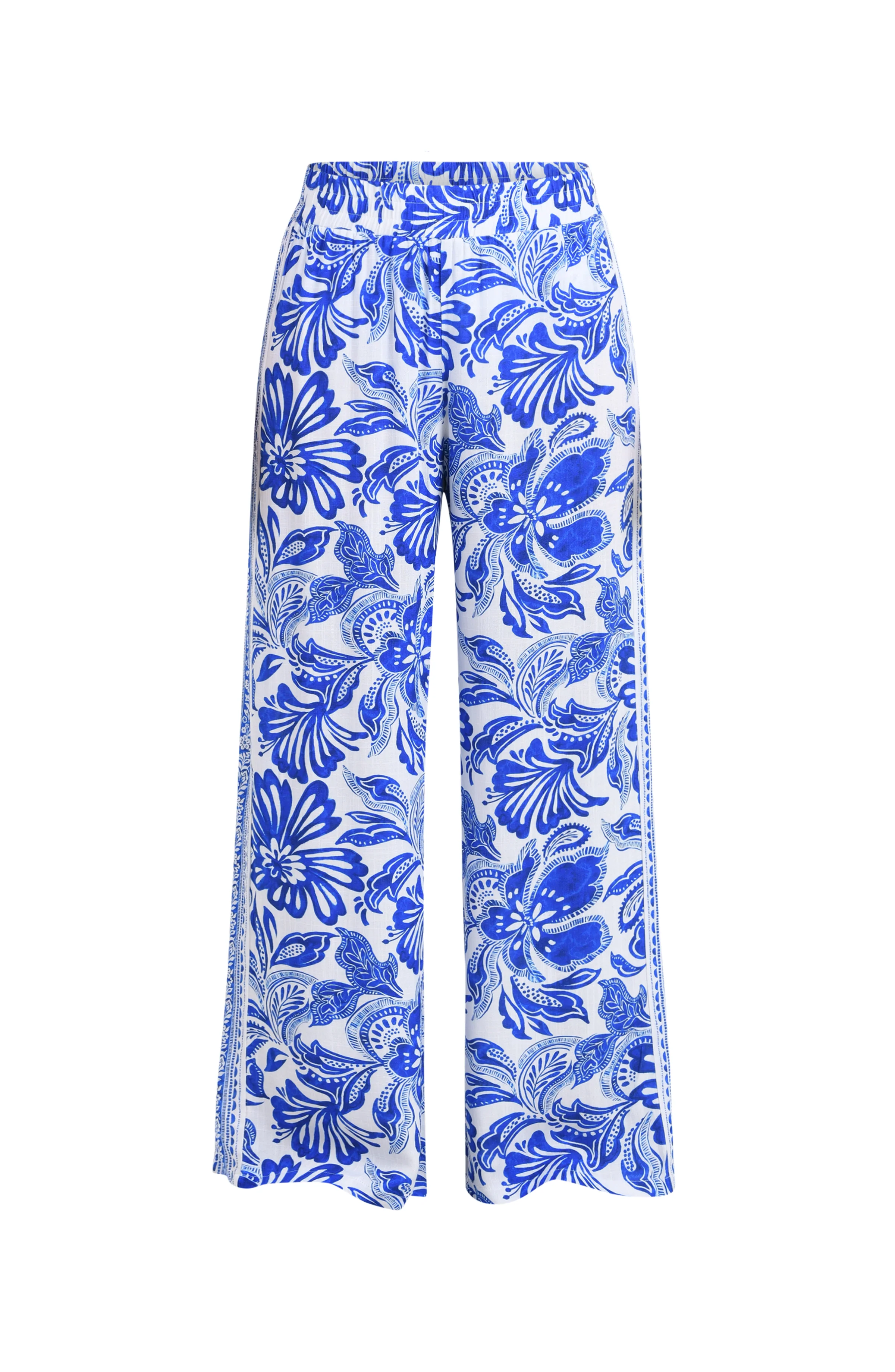 Botanical Brocade Beach Pants - Lapis - Image 12