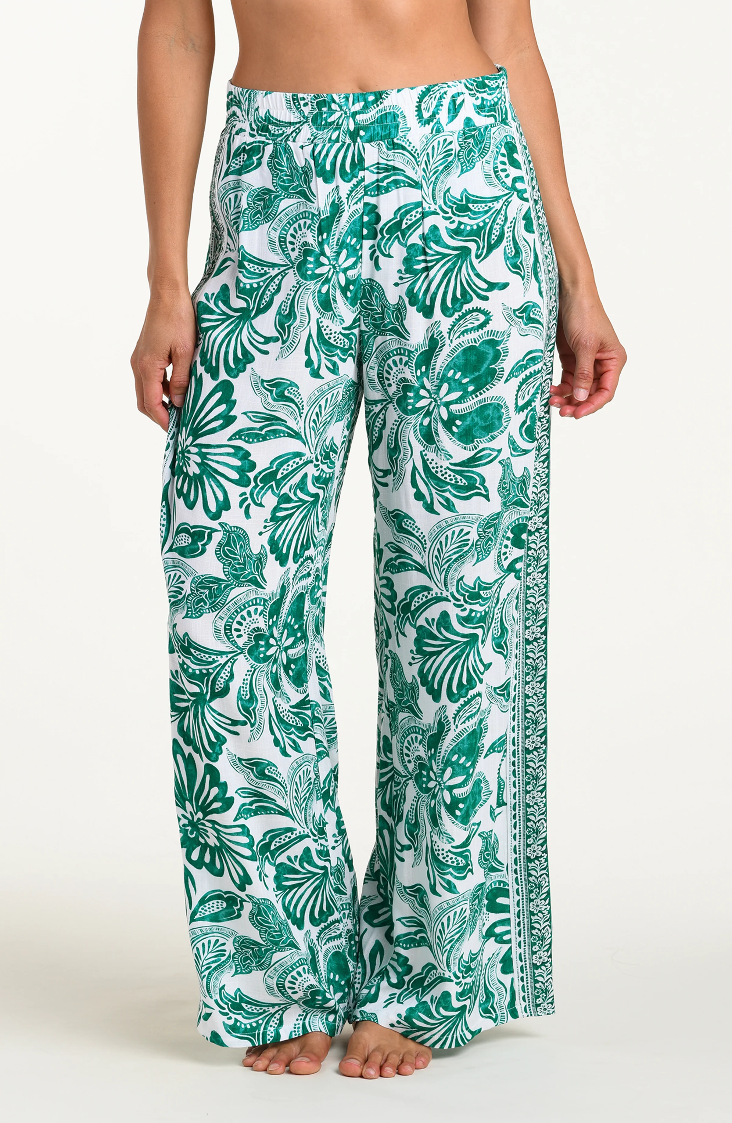 Botanical Brocade Beach Pants