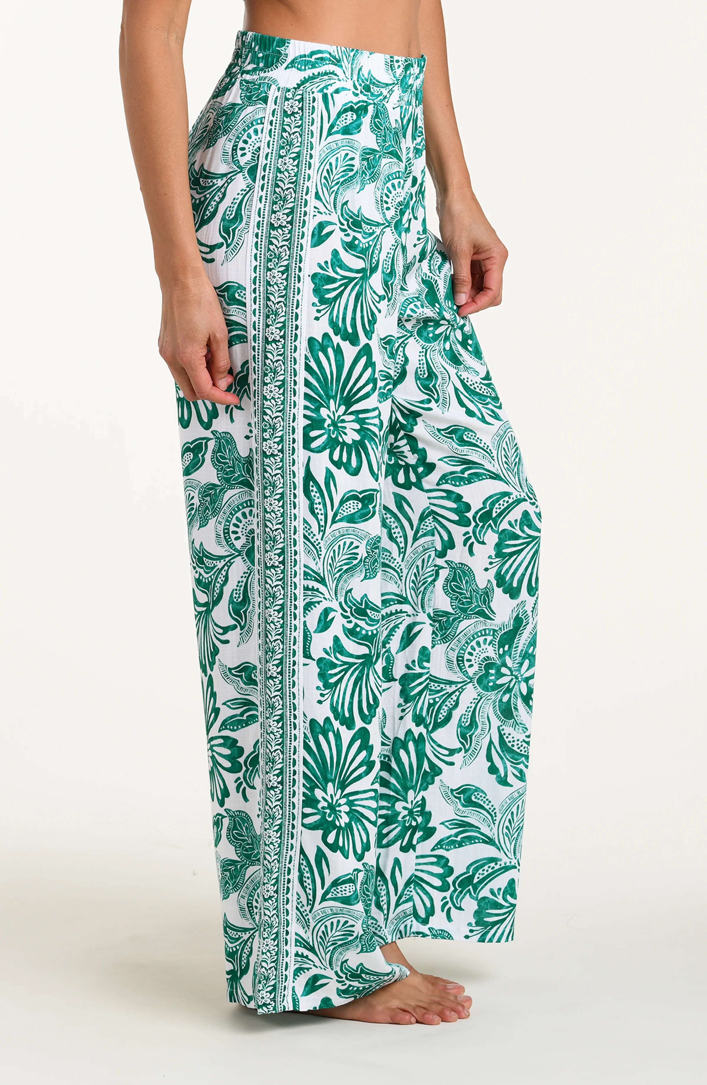 Botanical Brocade Beach Pants - Image 3