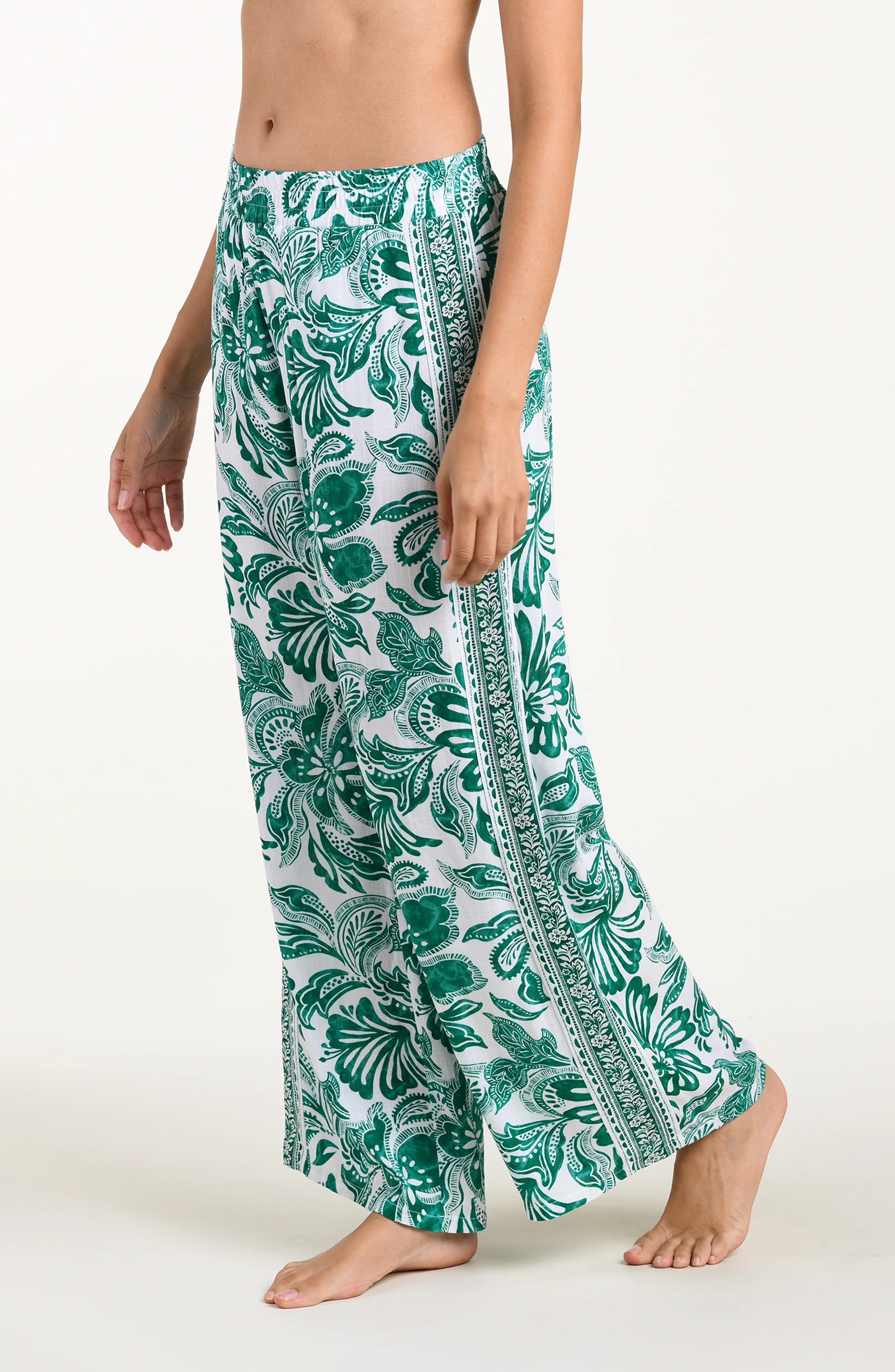 Botanical Brocade Beach Pants - Image 4