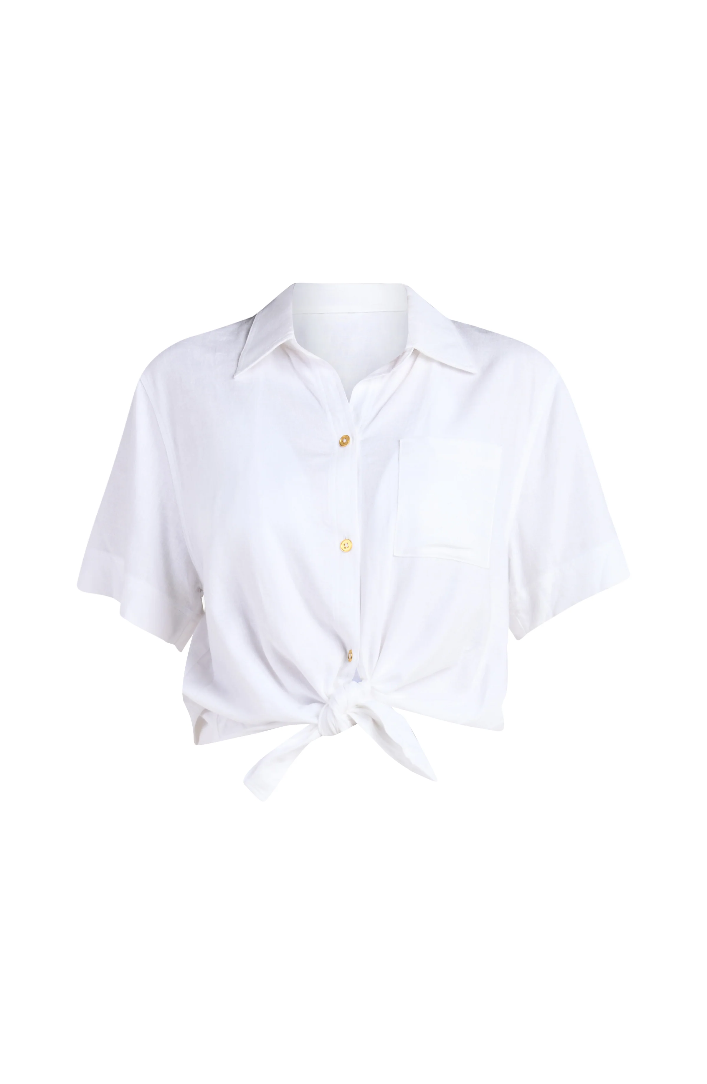 Delphine Coast Button Up Shirt - White - Image 5