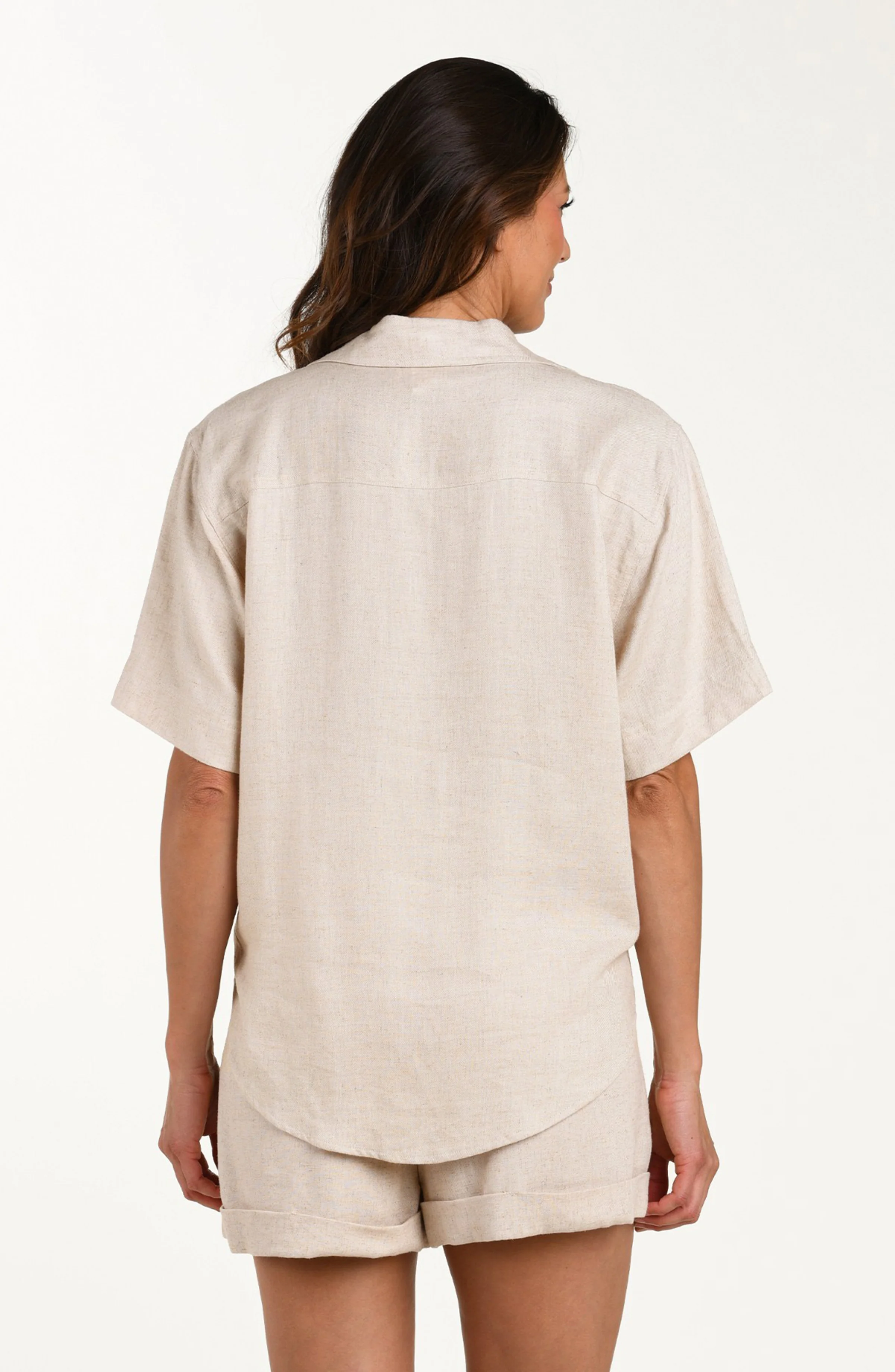 Delphine Coast Button Up Shirt - Taupe - Image 2