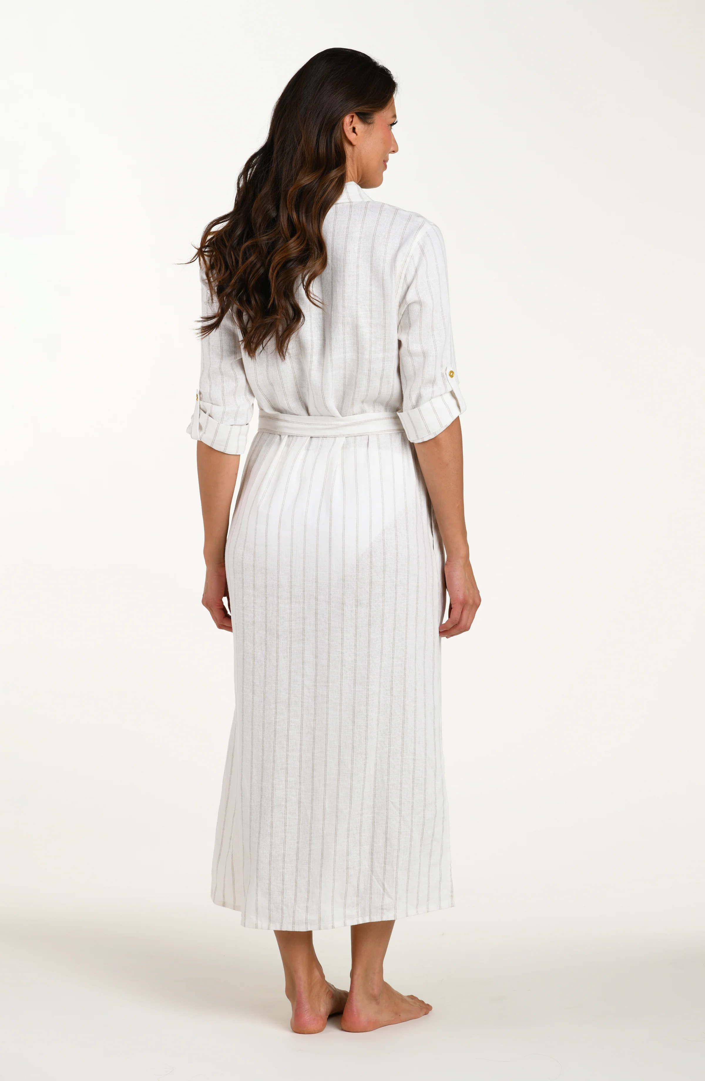 Delphine Coast Linen Button Up Shirt Dress - Image 2