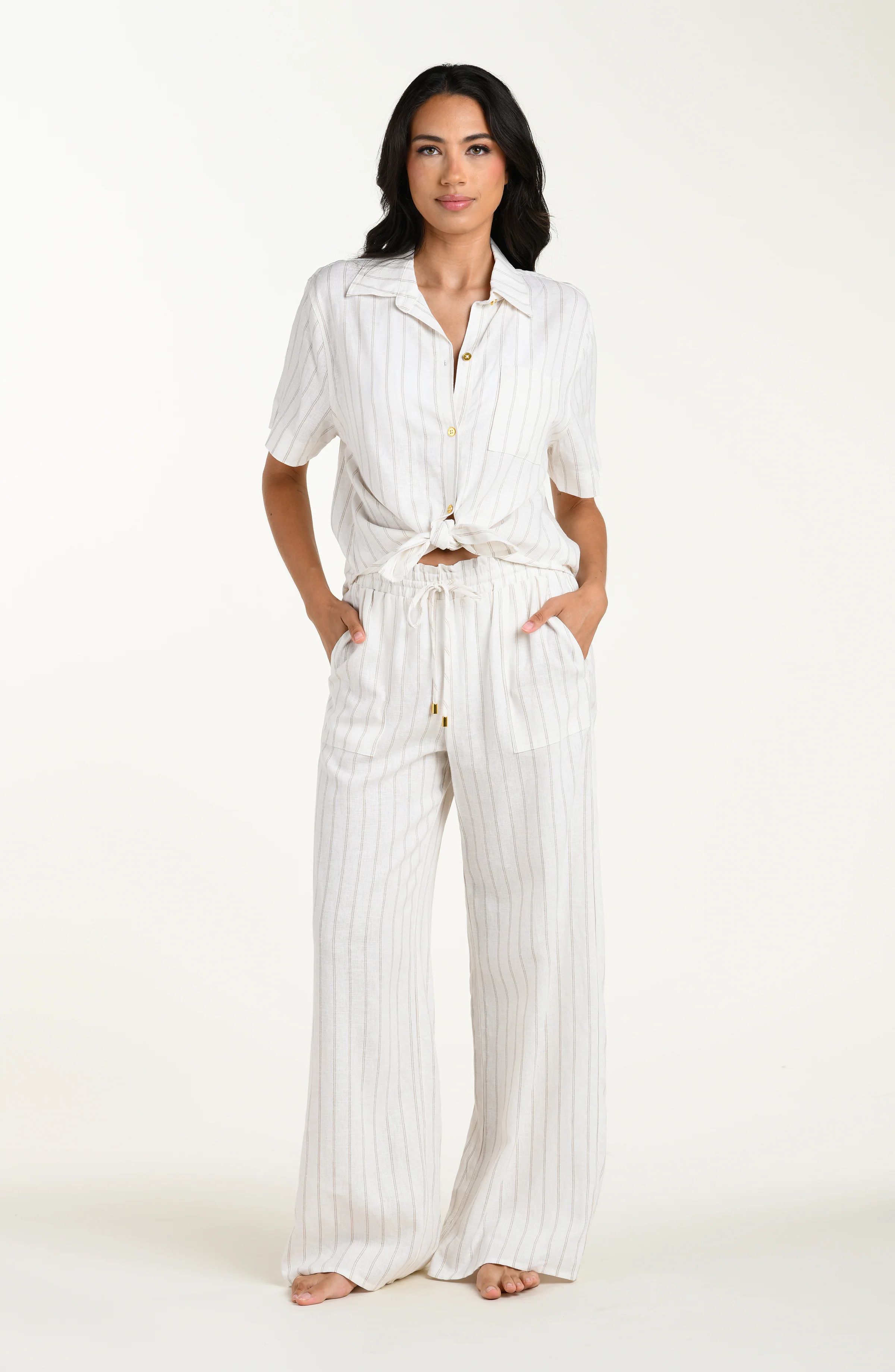 Delphine Coast Linen Button Up Shirt - Image 5
