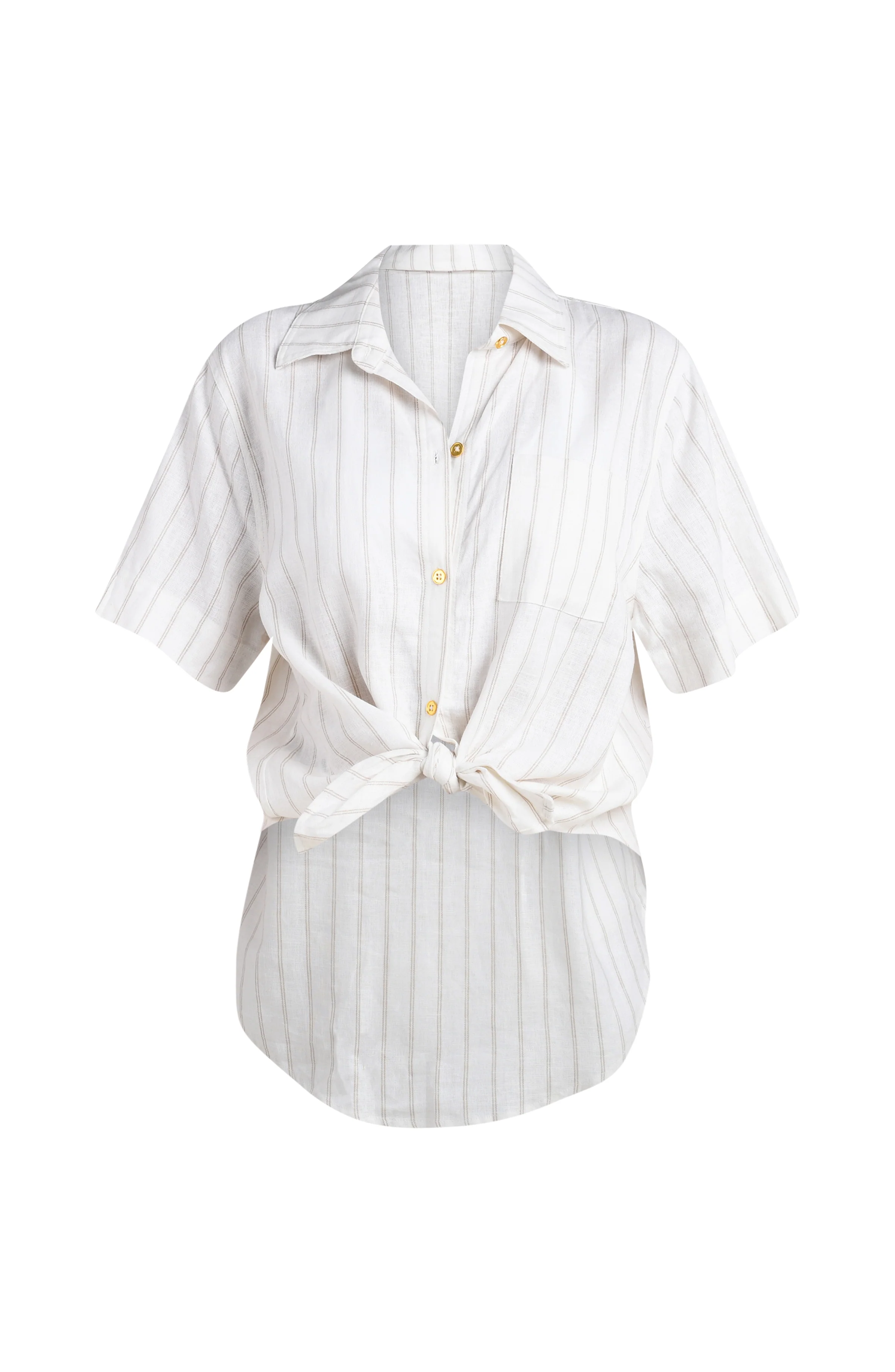 Delphine Coast Linen Button Up Shirt - Image 7