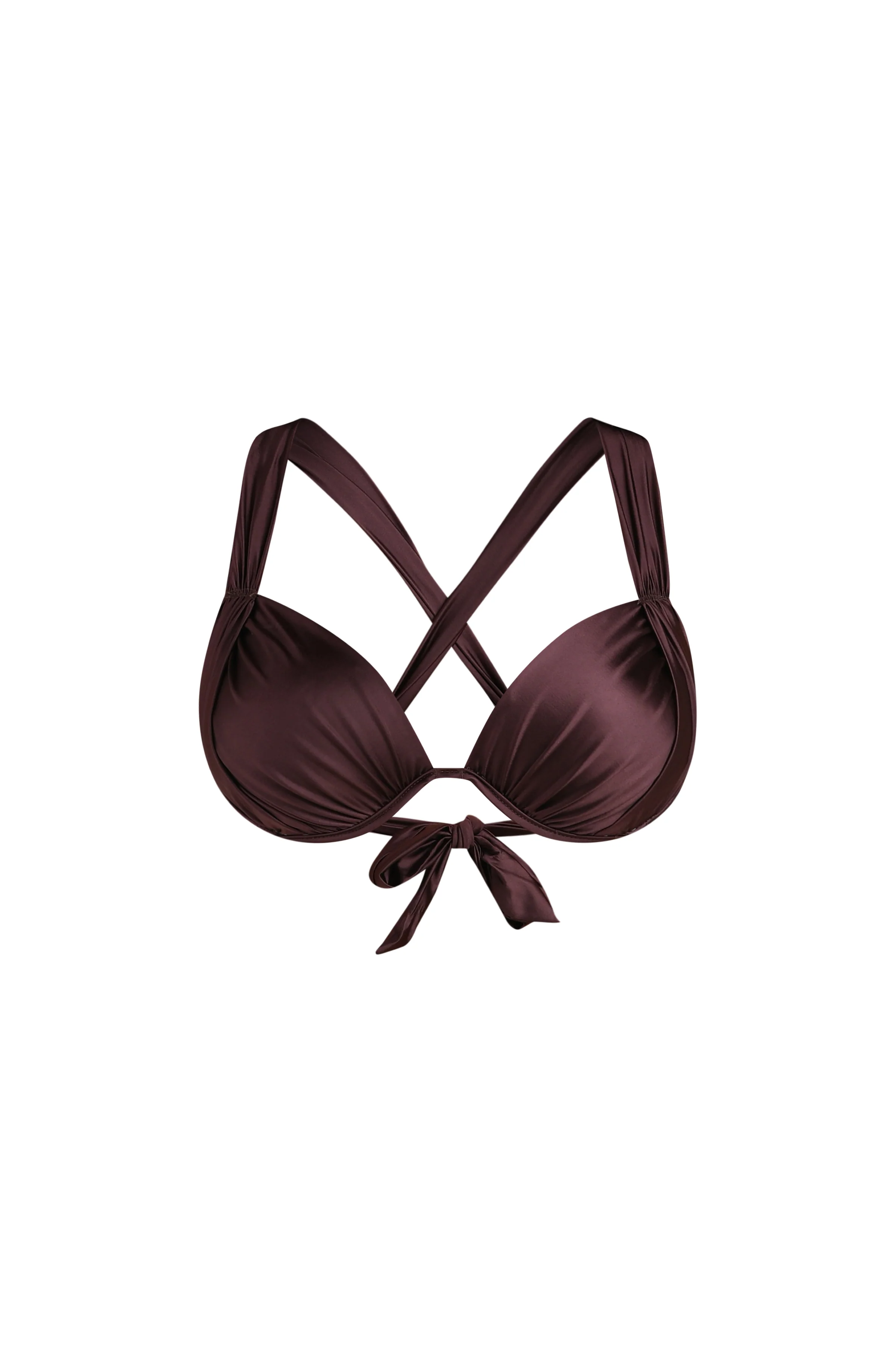 Earth Goddess Draped Underwire Bikini Top - Truffle - Image 3