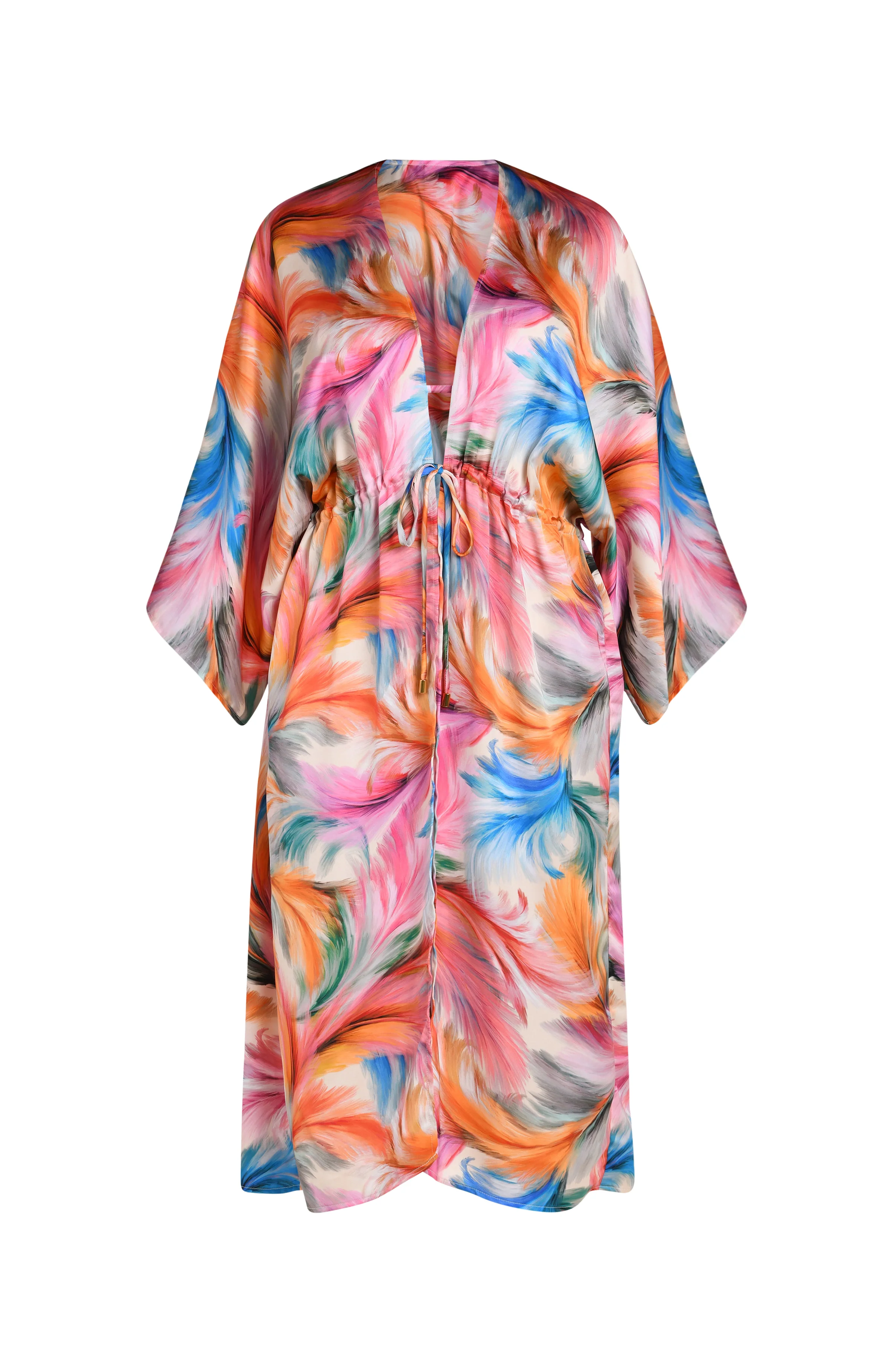 Feathered Impressions Long Kimono - Image 5