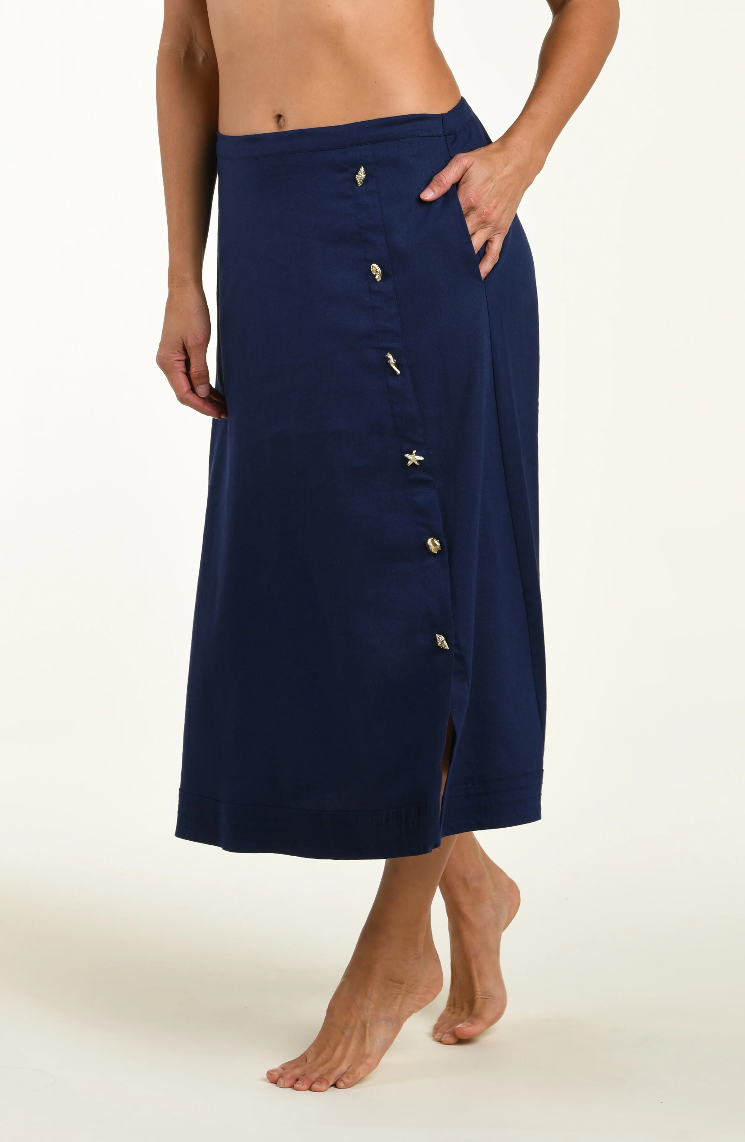 Harbor Breeze Wrap Skirt - Indigo - Image 3