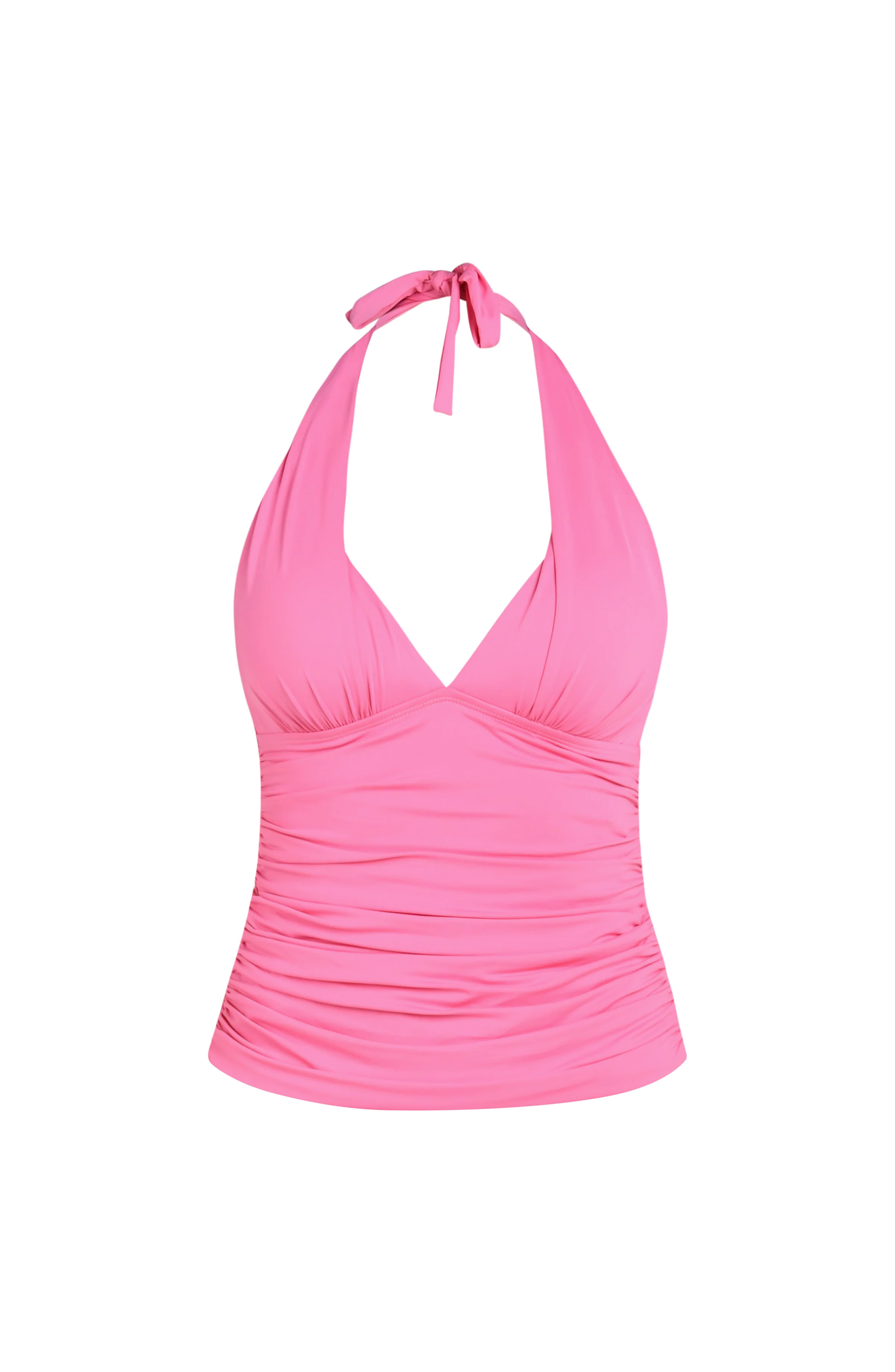 Island Goddess Halter Tankini Top - Rose Pink - Image 4
