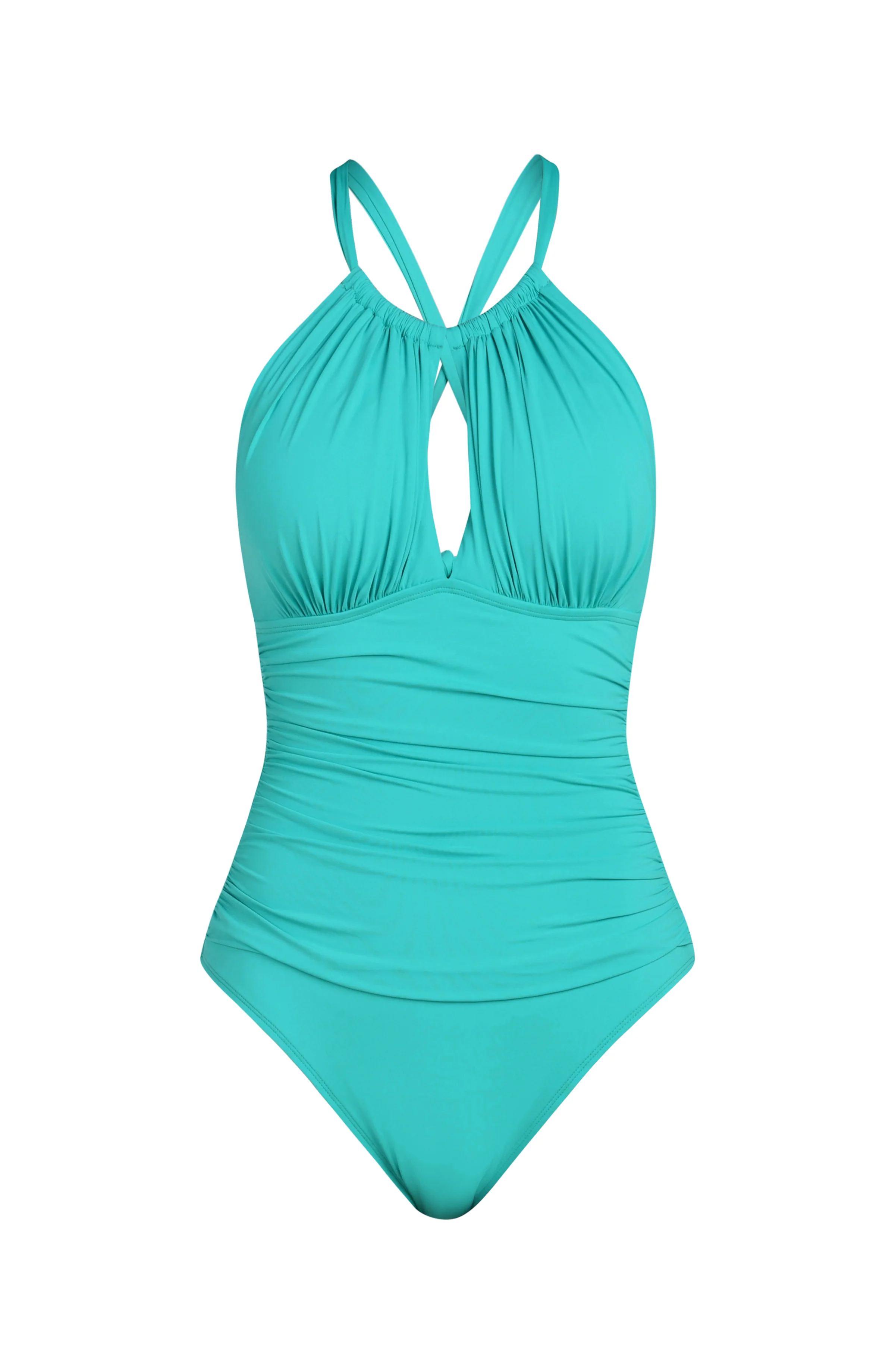 Island Goddess High Neck Keyhole One Piece - Calypso - Image 5