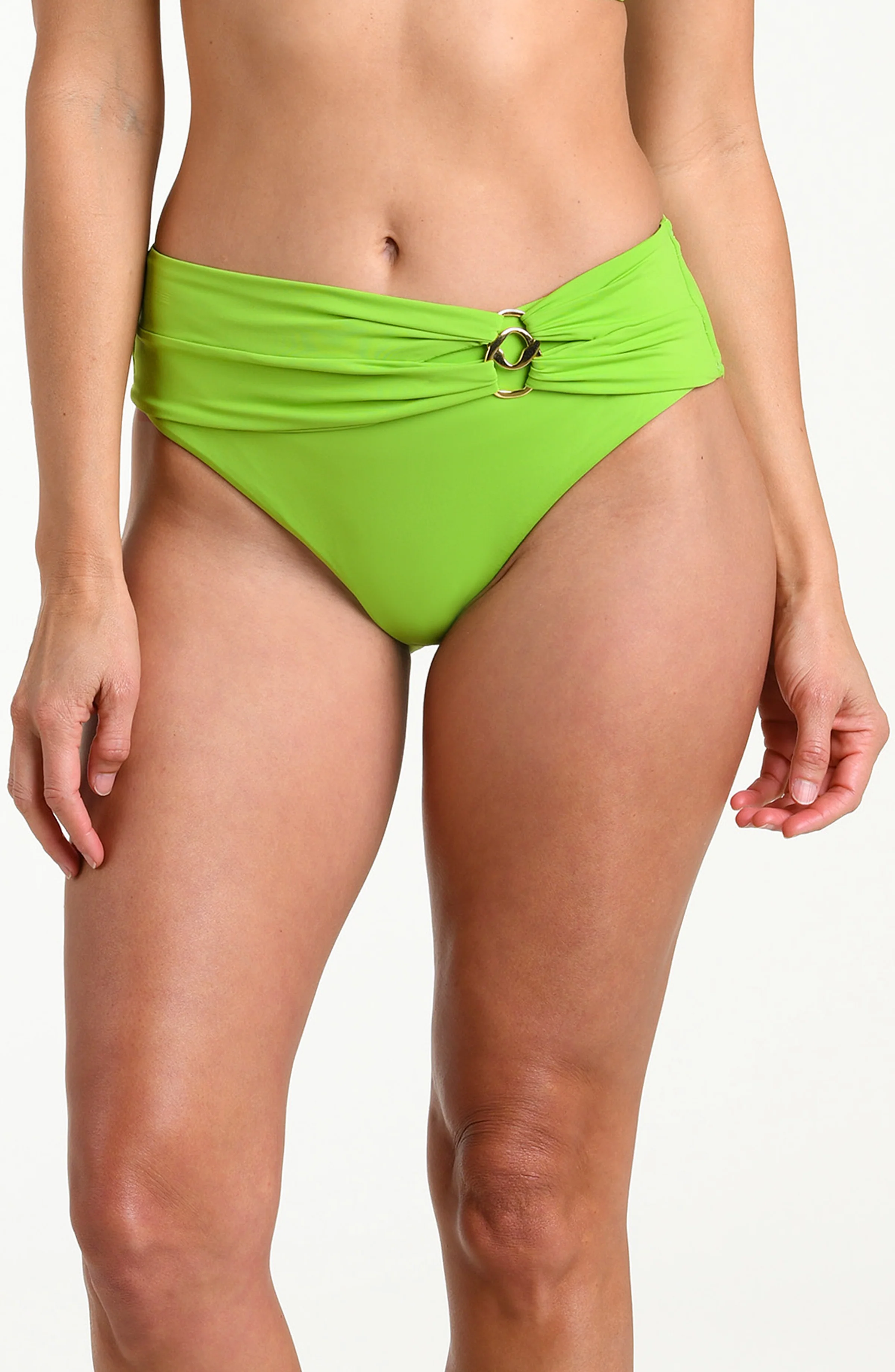 Island Goddess Double Ring Mid Waist Bottom - Apple
