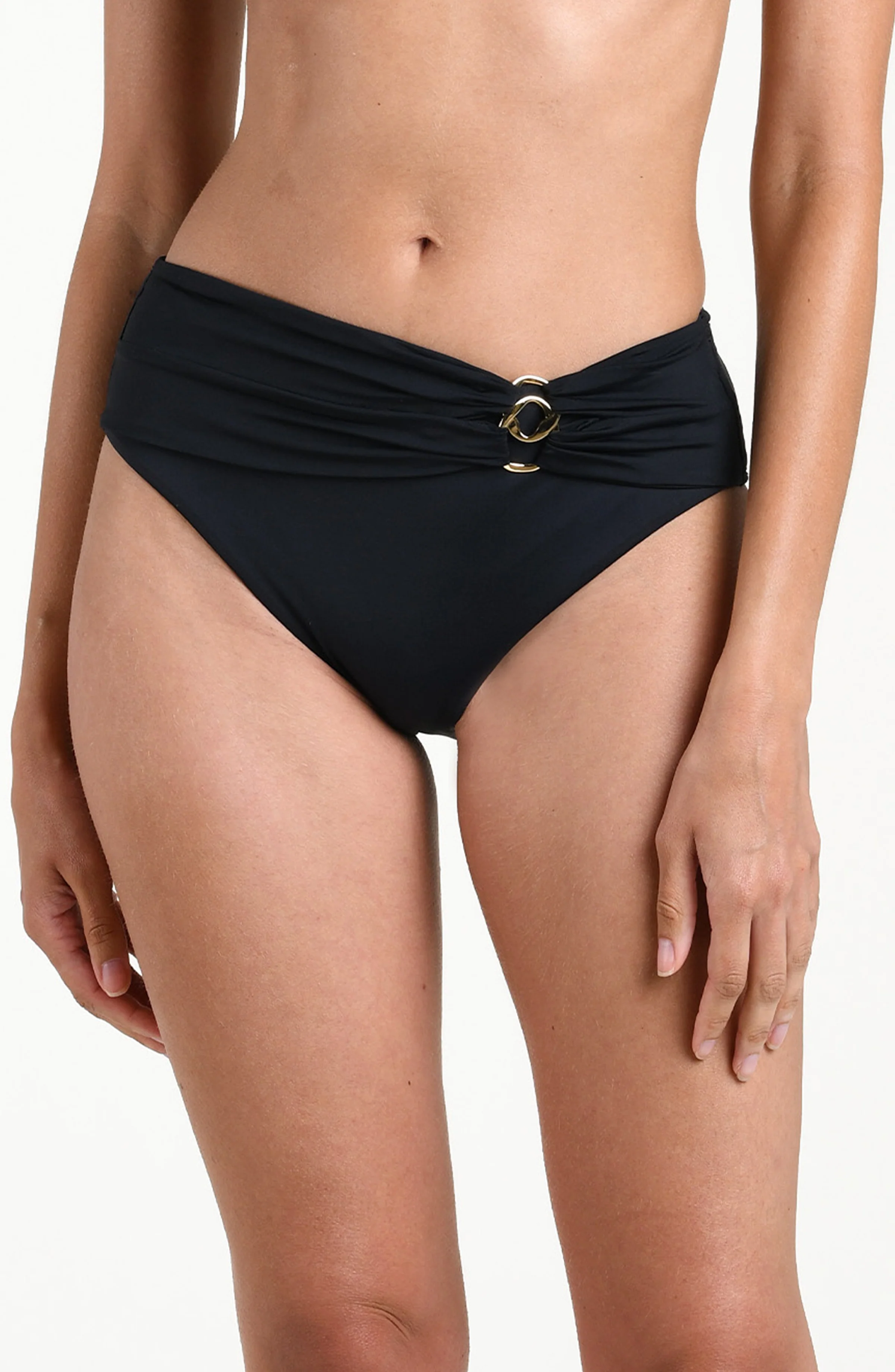 Island Goddess Mid Waist Bottom - Black