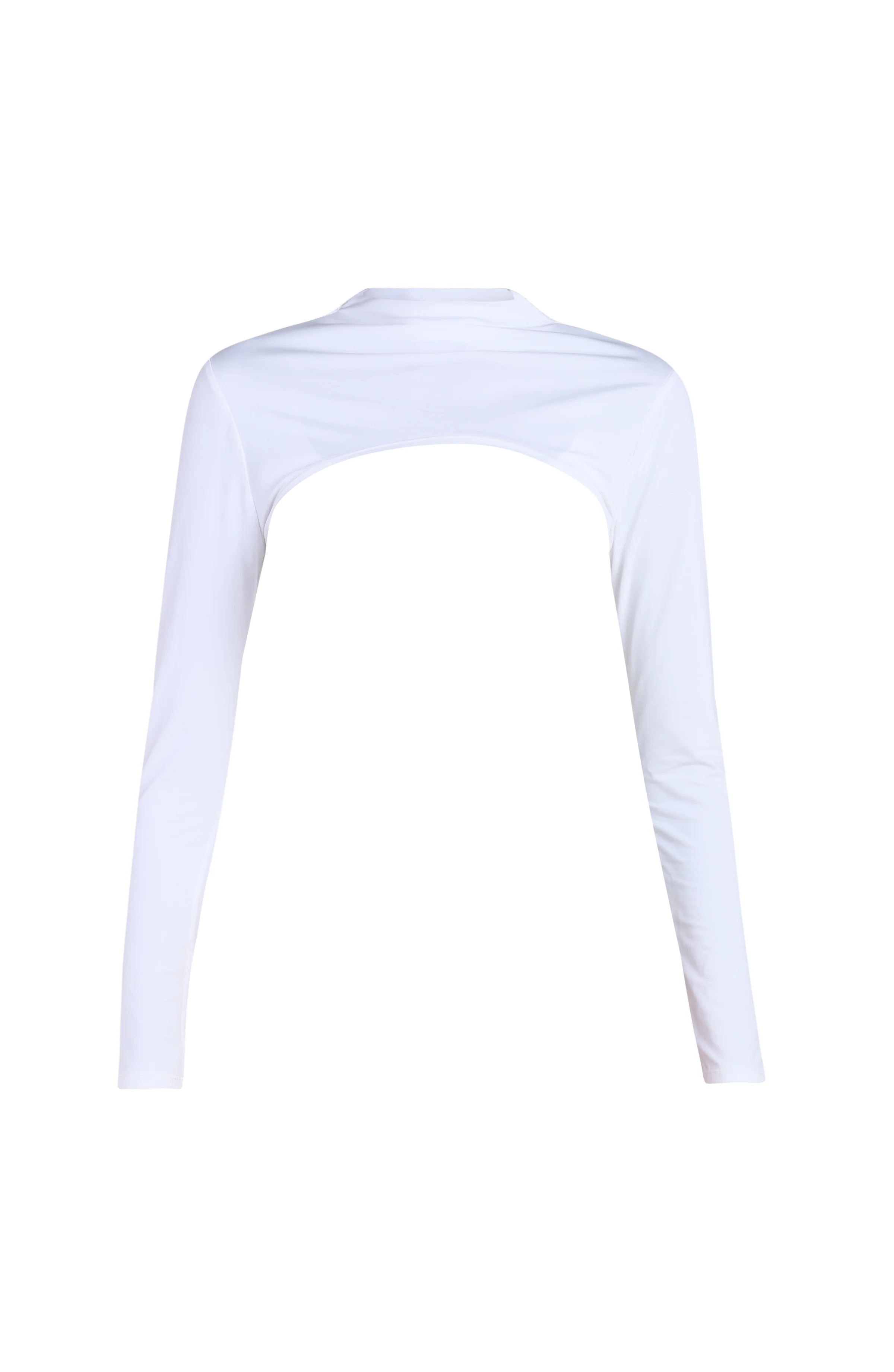 Island Goddess Long Sleeve Overlay Top - White - Image 5