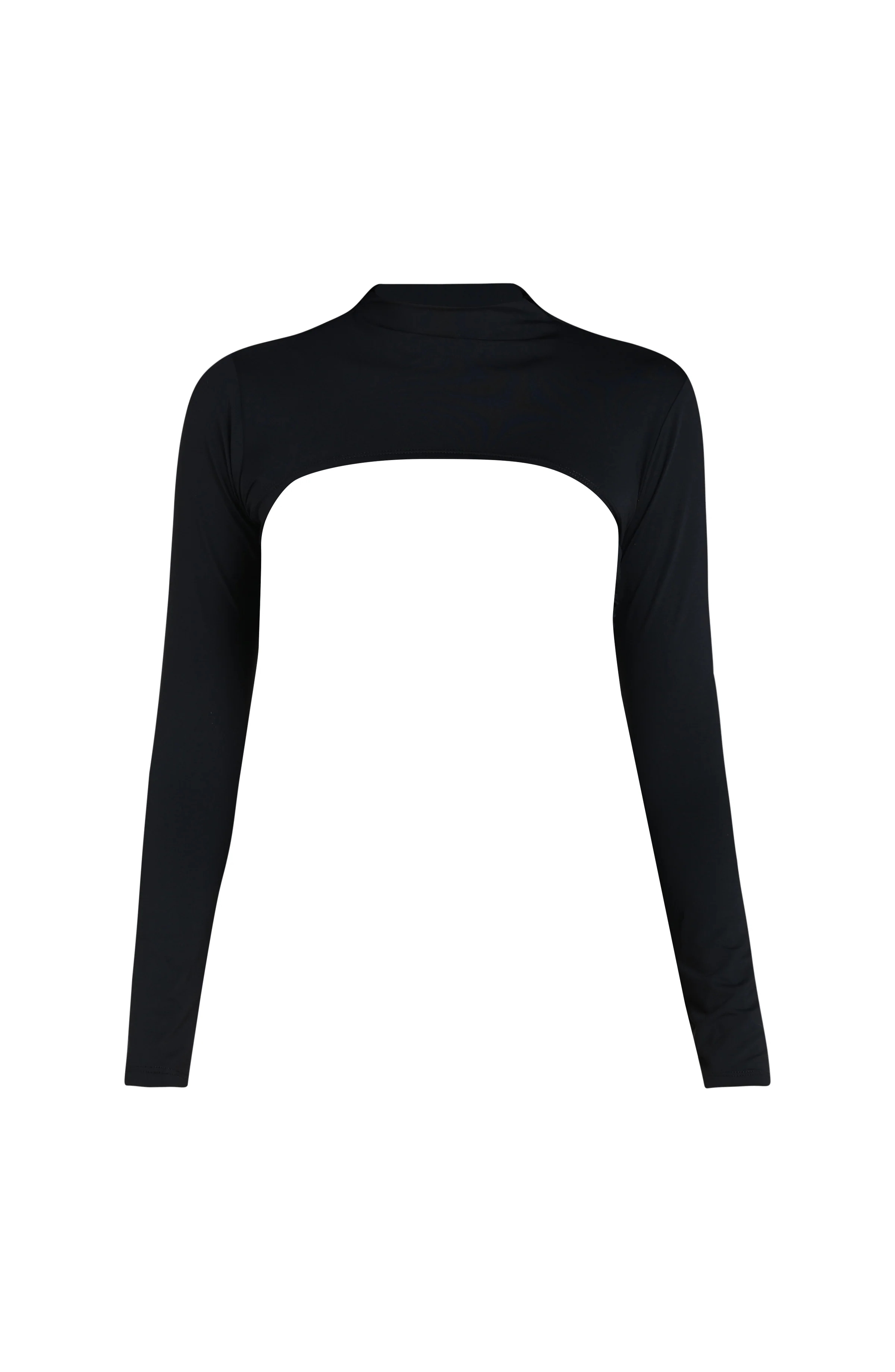 Island Goddess Long Sleeve Overlay Top - Black - Image 6