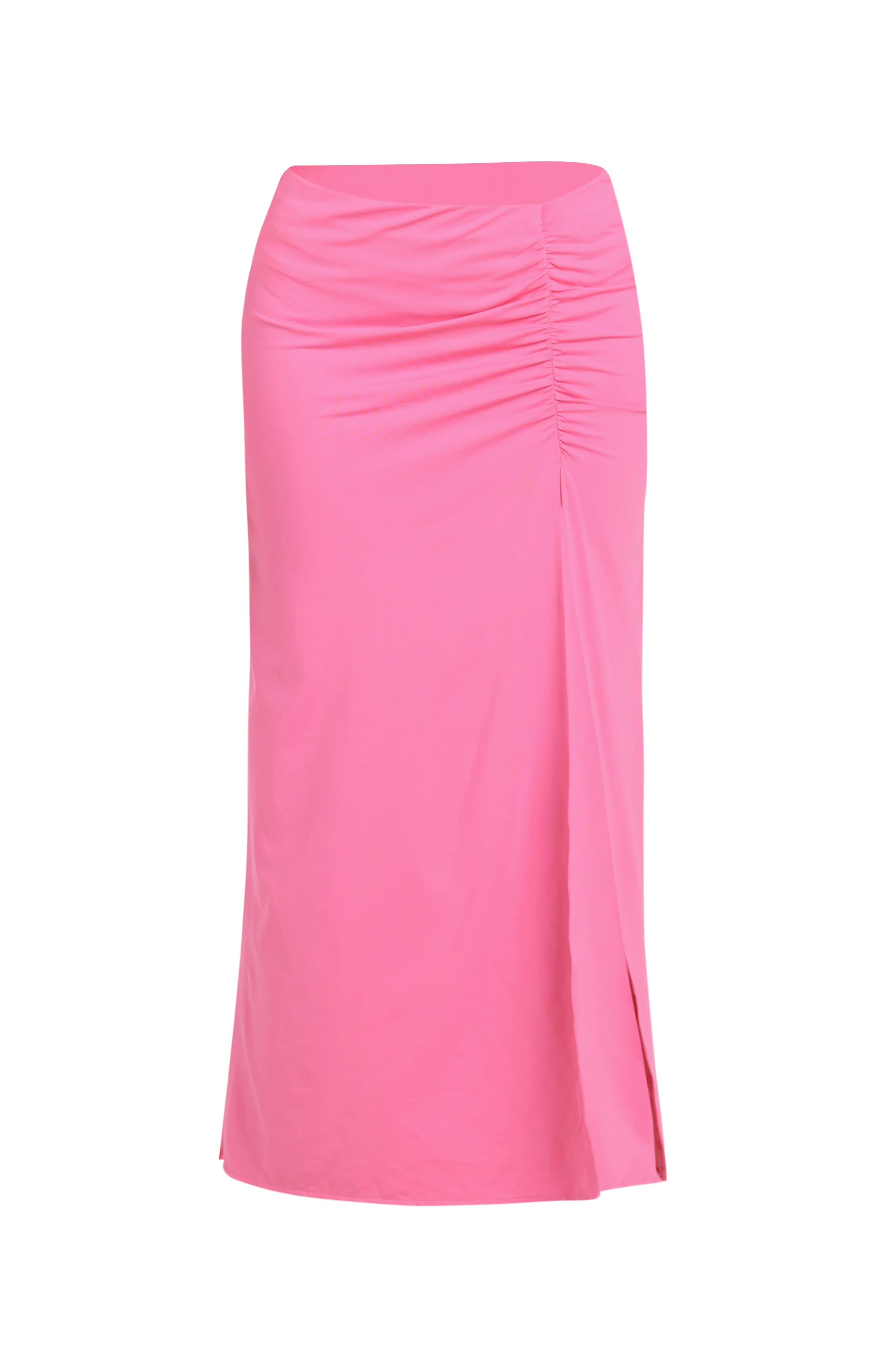 Island Goddess Ruched Midi Skirt - Rose Pink - Image 8