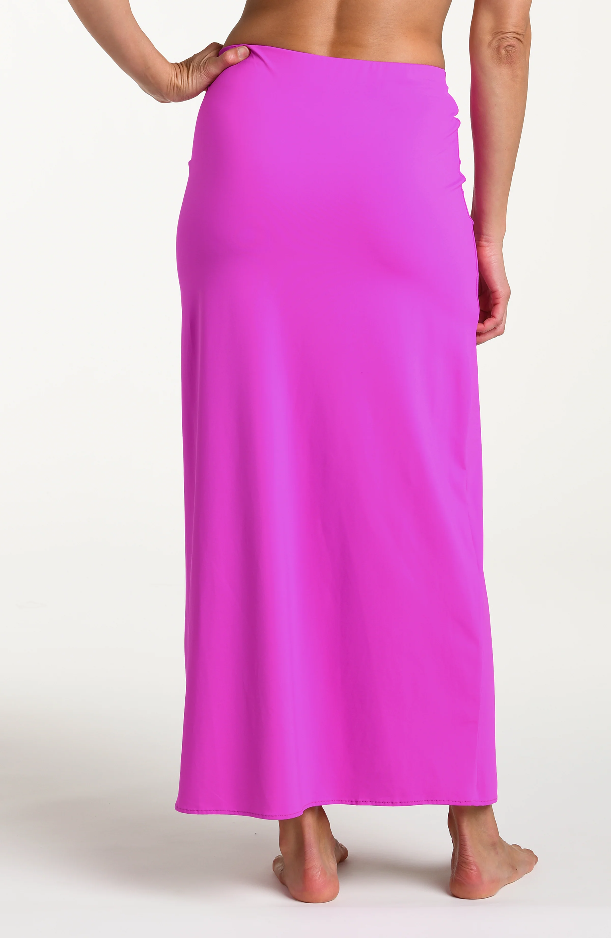 Island Goddess Ruched Midi Skirt - Violet - Image 3