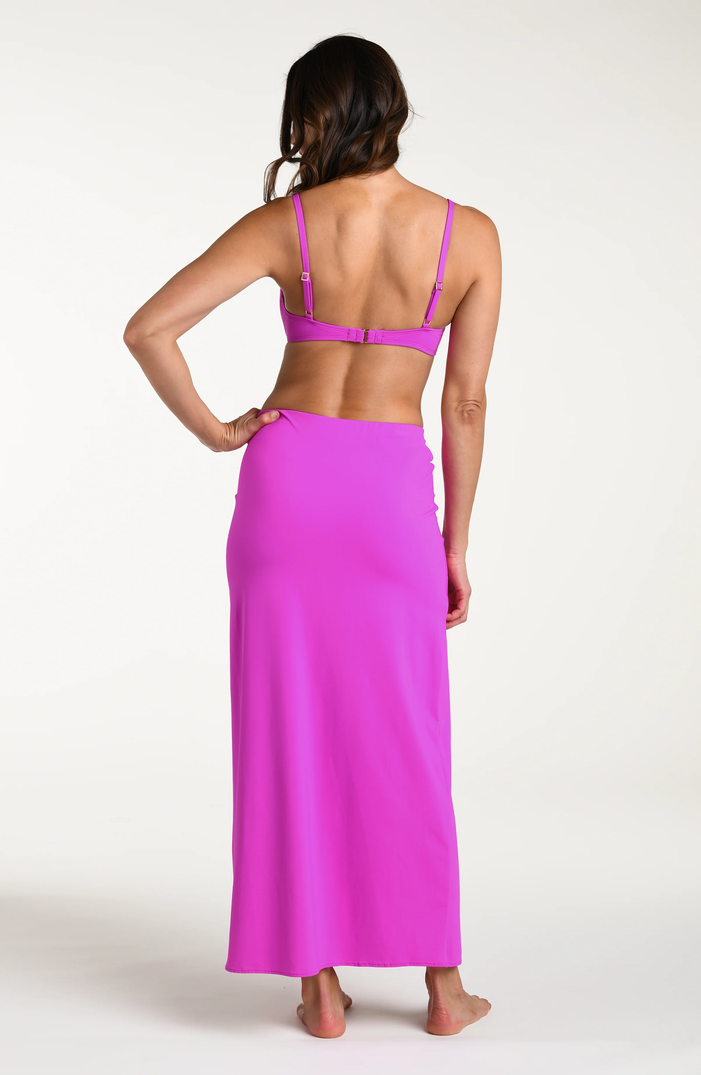 Island Goddess Ruched Midi Skirt - Violet - Image 5