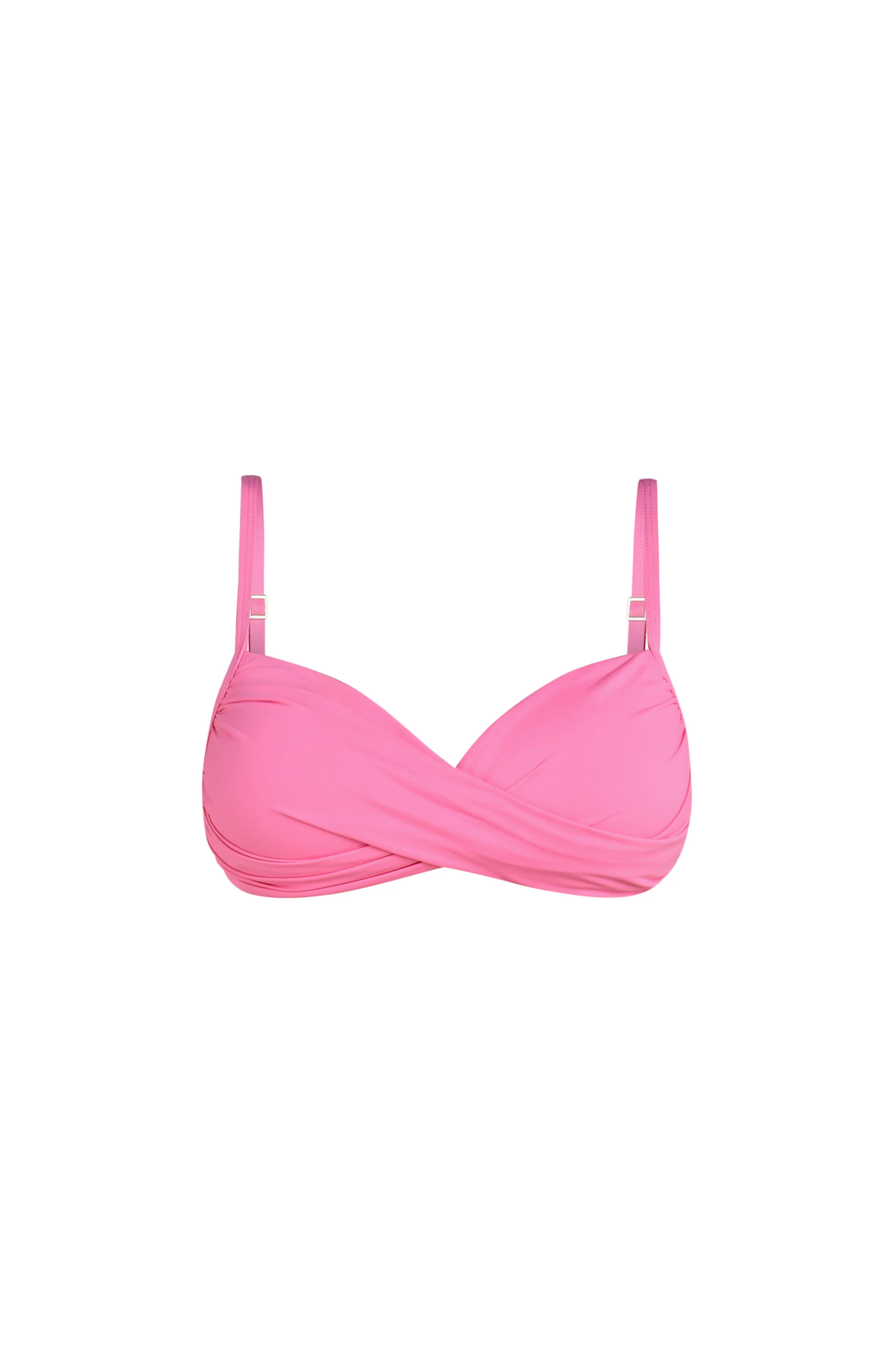 Island Goddess Over The Shoulder Wrap Top - Rose Pink - Image 5