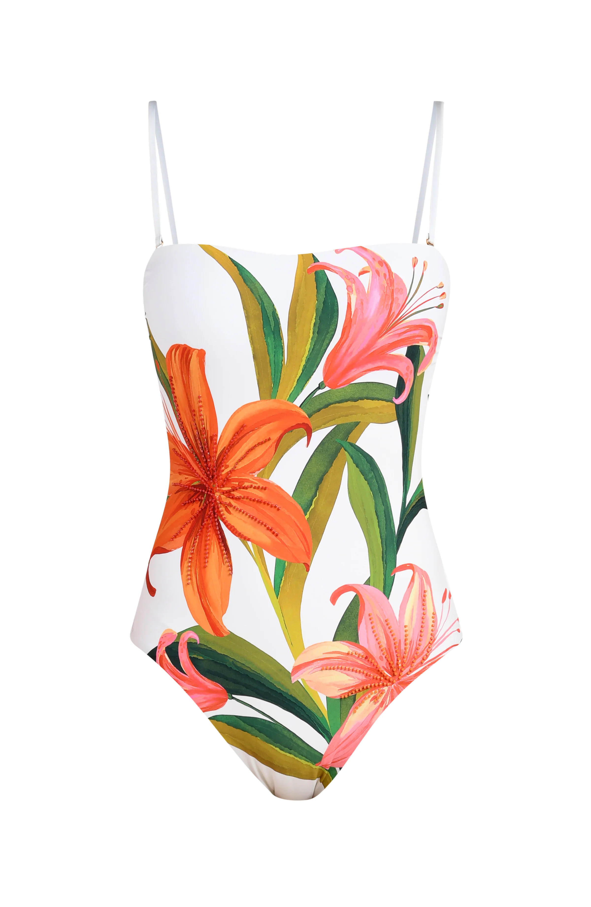 Jungle Blossoms Bandeau One Piece - Multi - Image 6