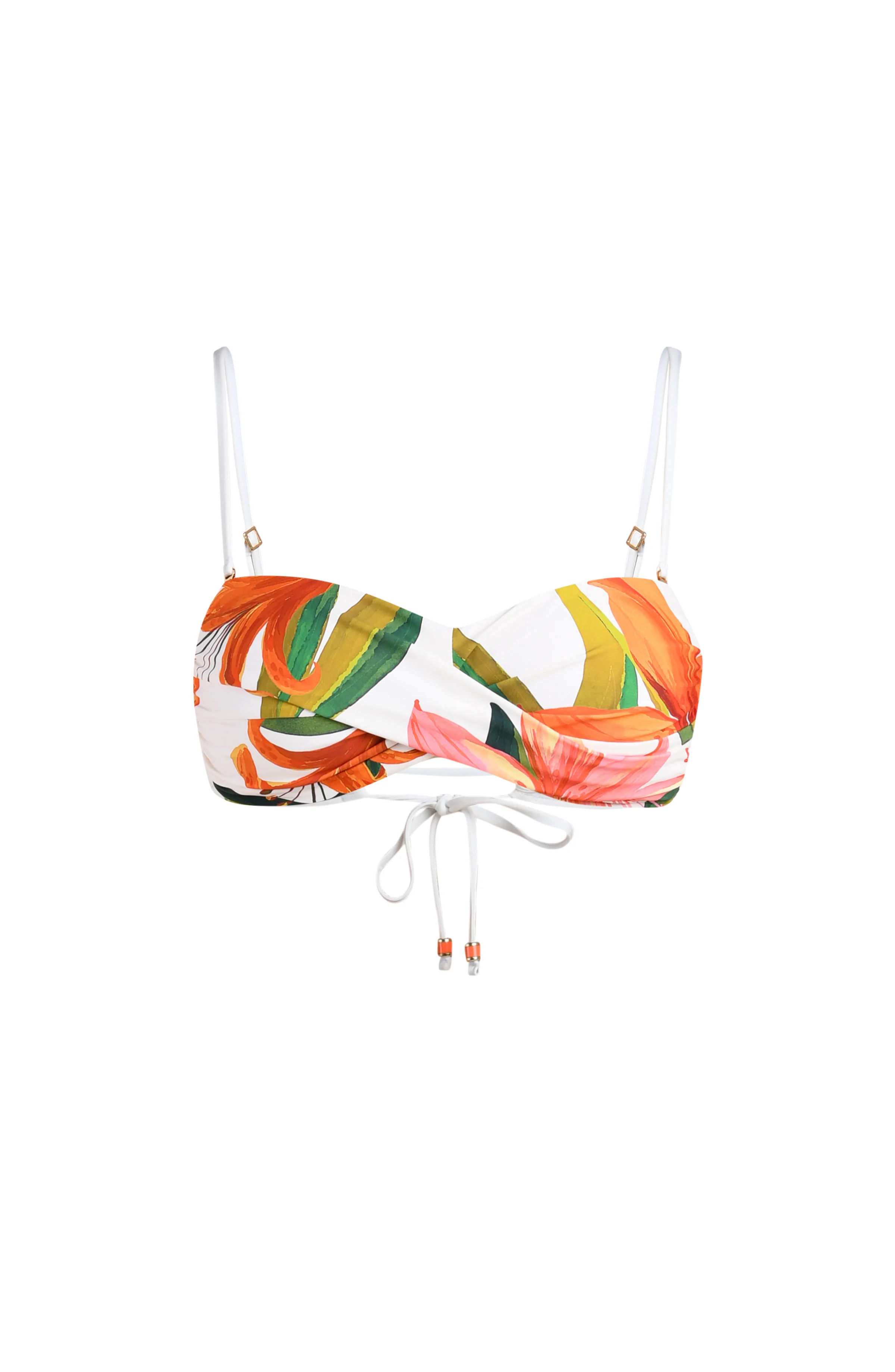 Jungle Blossoms Twist Bandeau Bikini Top - Multi - Image 6